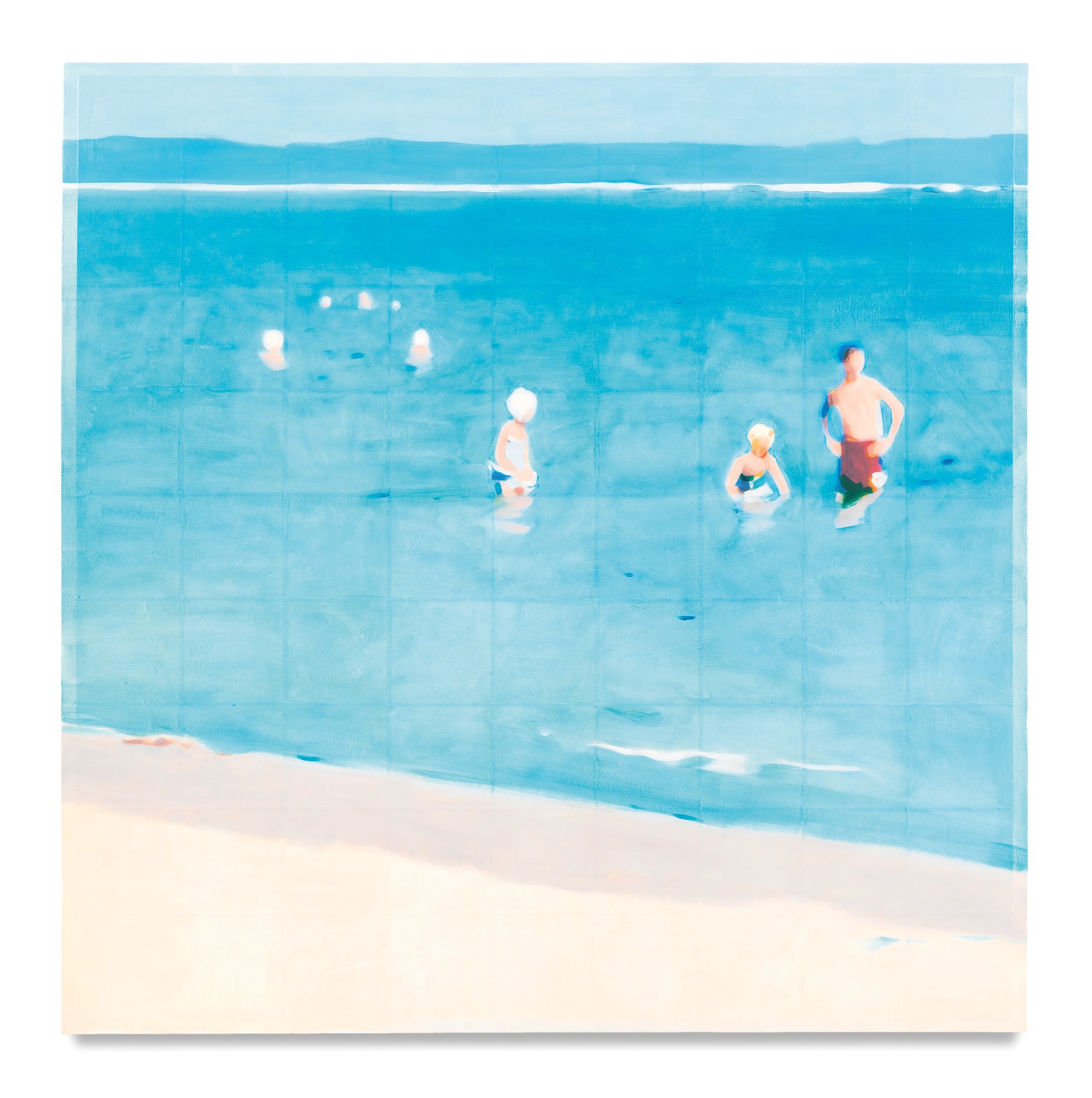 Beach (Detail), 2017, Mixed media oil on canvas, 63 x 63 inches, 160 x 160 cm, MMG#28874