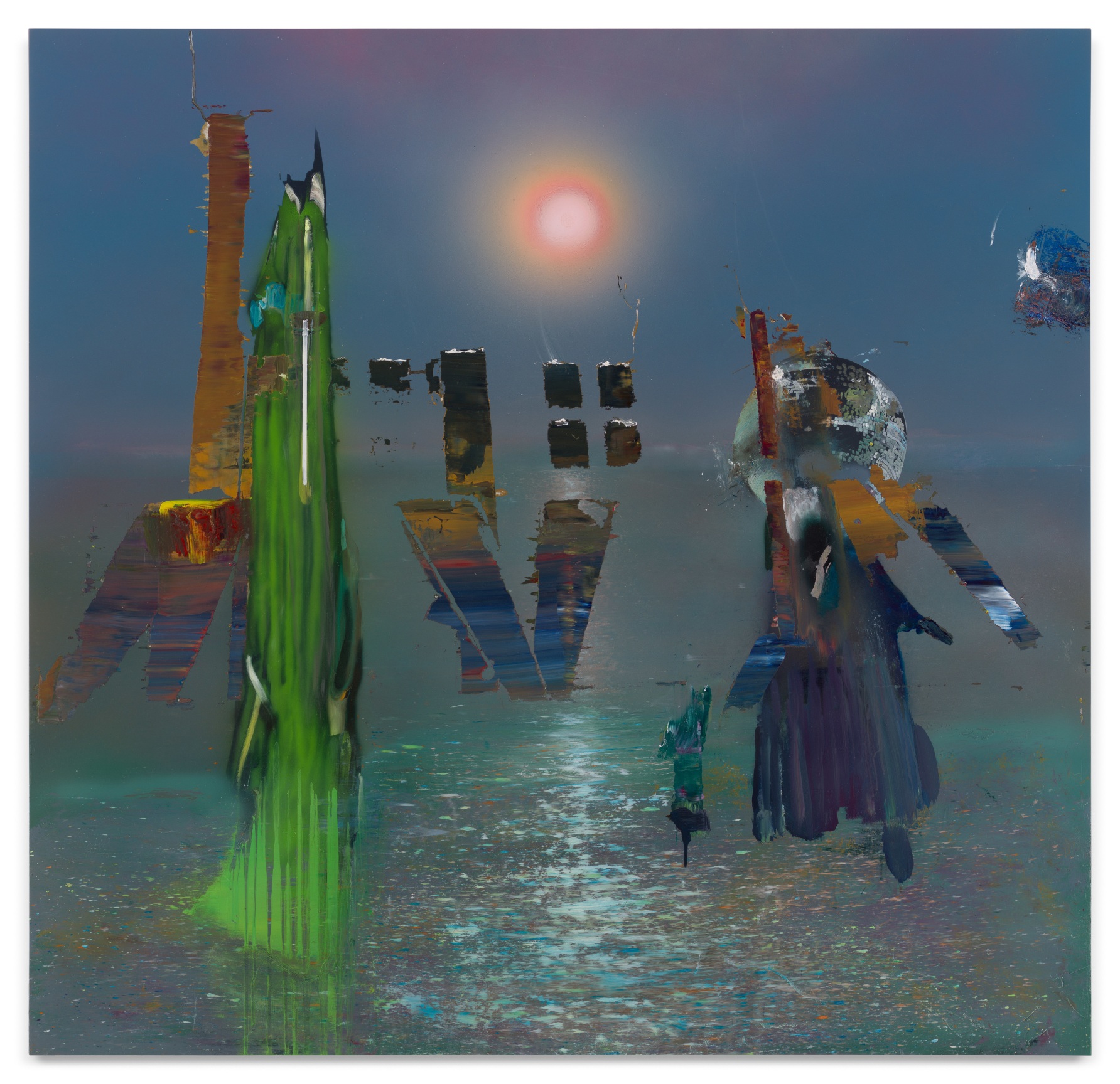 Forge of Light, 2023, Acrylic on canvas over panel,