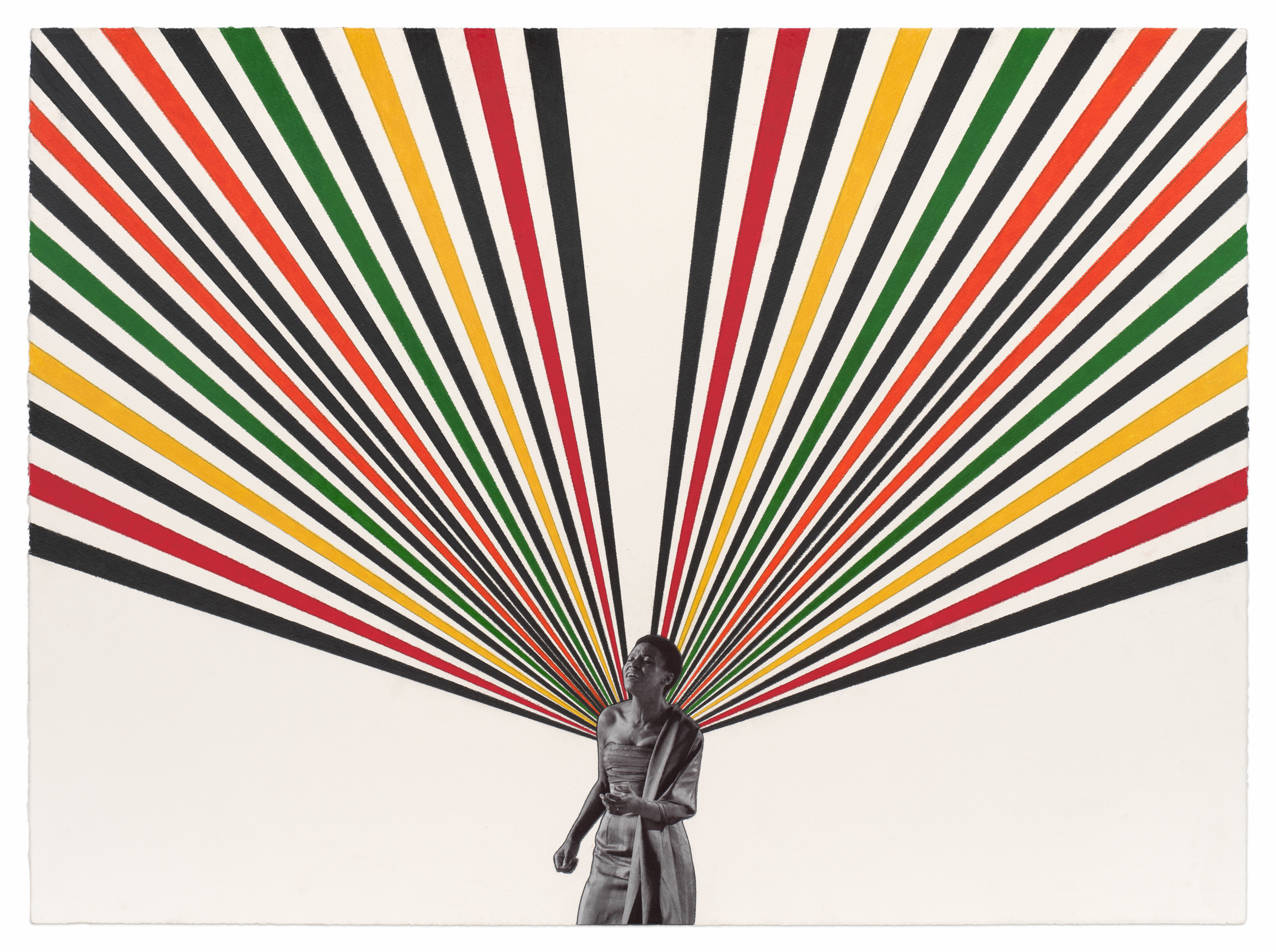 Miriam, 2024, Colored pencil and photograph collage on paper, 22 x 30 inches, 55.9 x 76.2 cm,&nbsp;MMG#36553