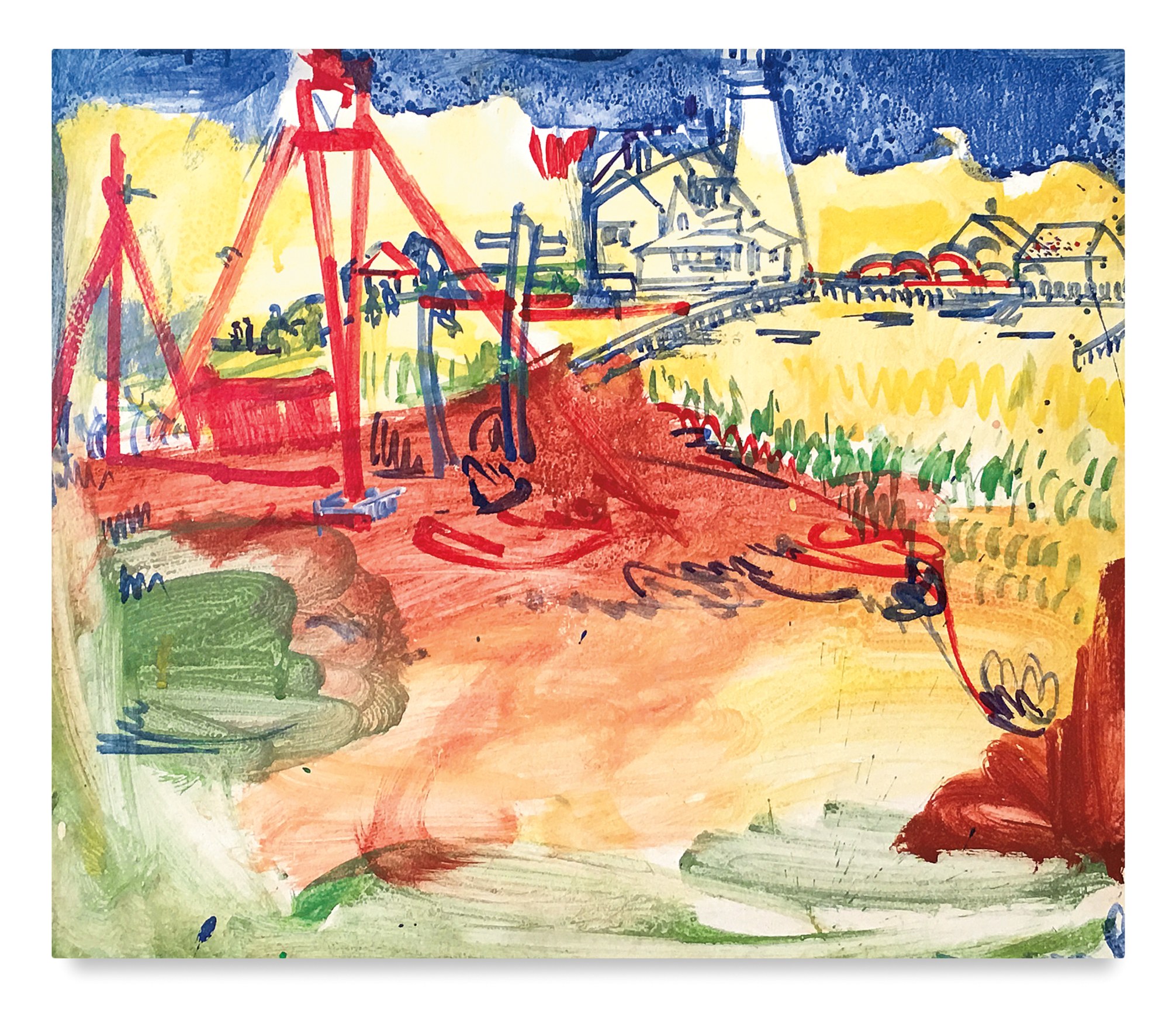 Light House, 1936 Casein on panel, 20 x 23 inches, 50.8 x 58.4 cm,&nbsp;MMG#1443