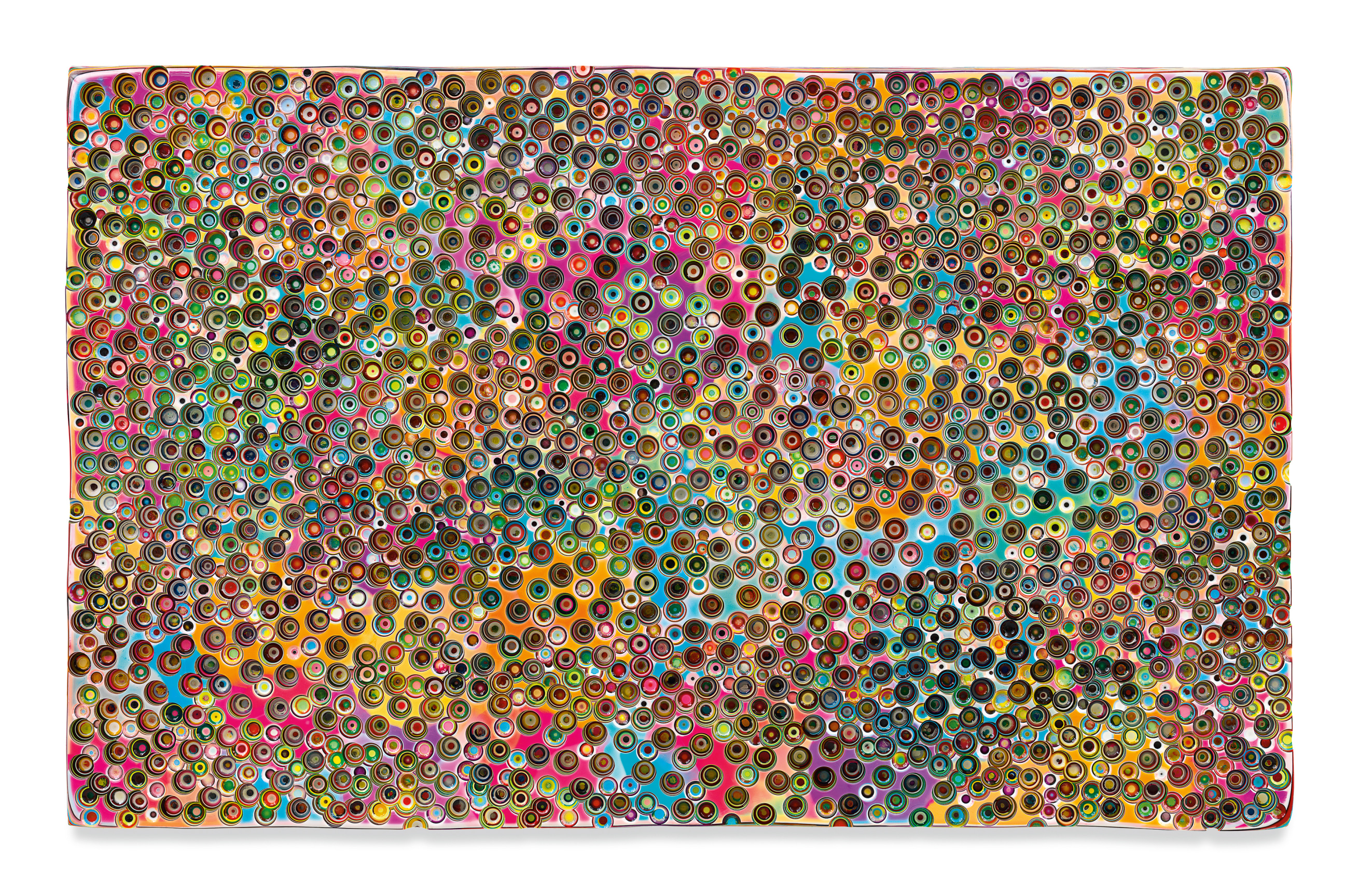 MYMINDIFINDINTIMES, 2022, Epoxy resin and pigments on wood,