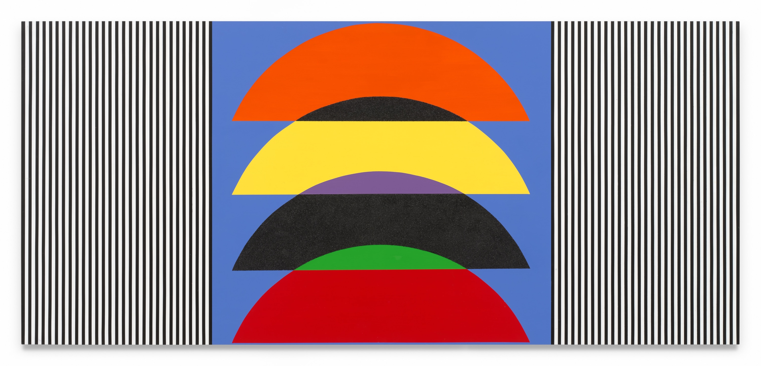 Untitled (Four Vibrations), 2024, Acrylic paint and glitter on wood, 36 x 80 inches, 91.4 x 203.2 cm,&nbsp;MMG#36976