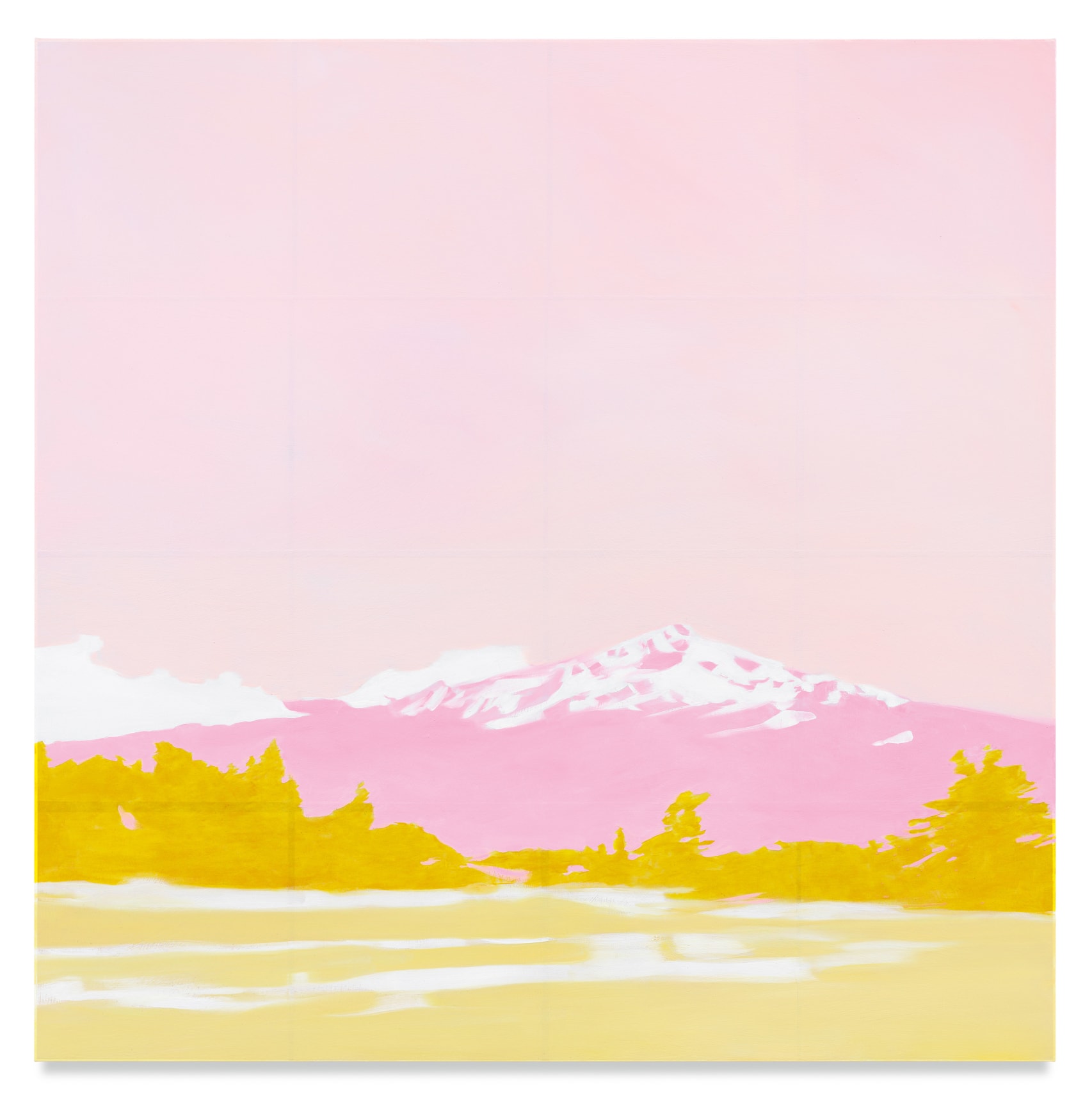 Pink Mountain, 2019, Mixed media oil on canvas, 63 x 63 inches, 160 x 160 cm,&nbsp;MMG#32043