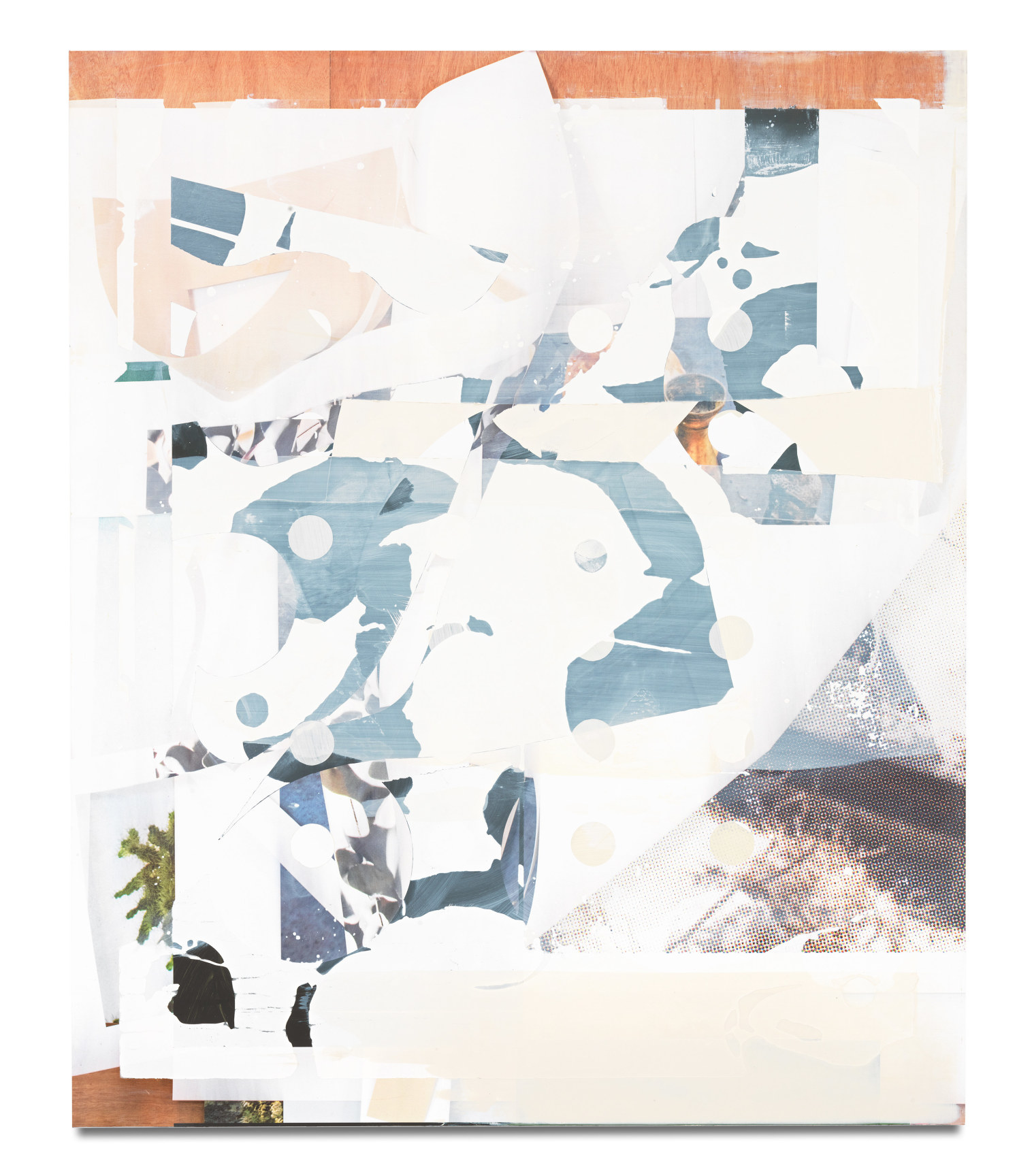 Kevin Appel, Composite 4 (frayed), 2016, Acrylic and oil on canvas over aluminum