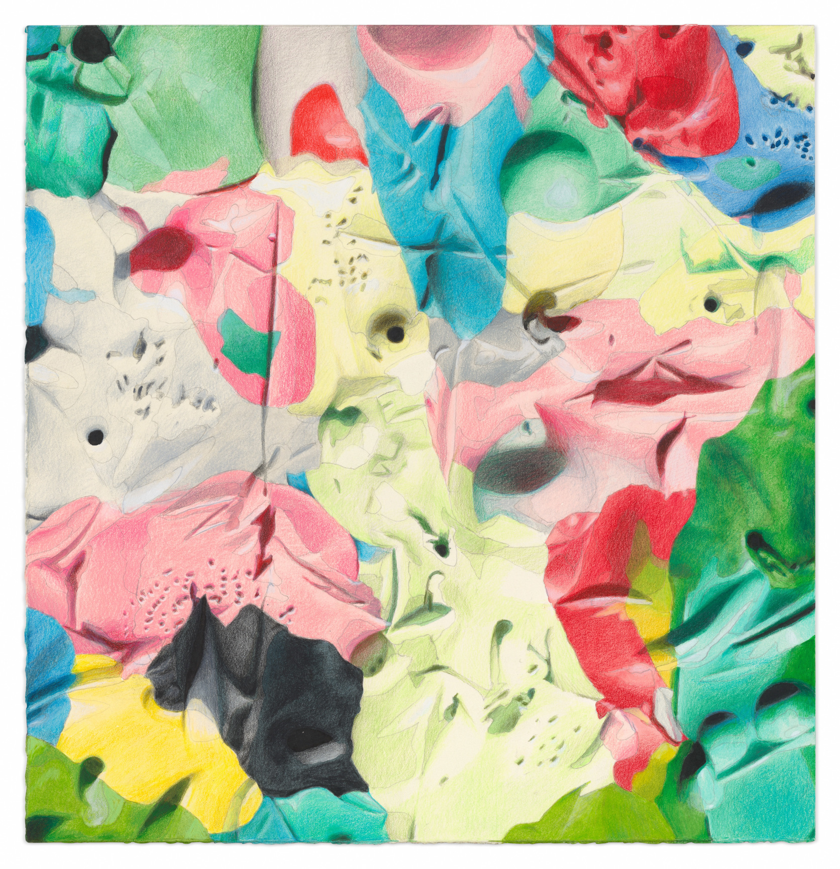 Another Aspect of the Presentation, 2023, Color pencil, watercolor, crayon, graphite,