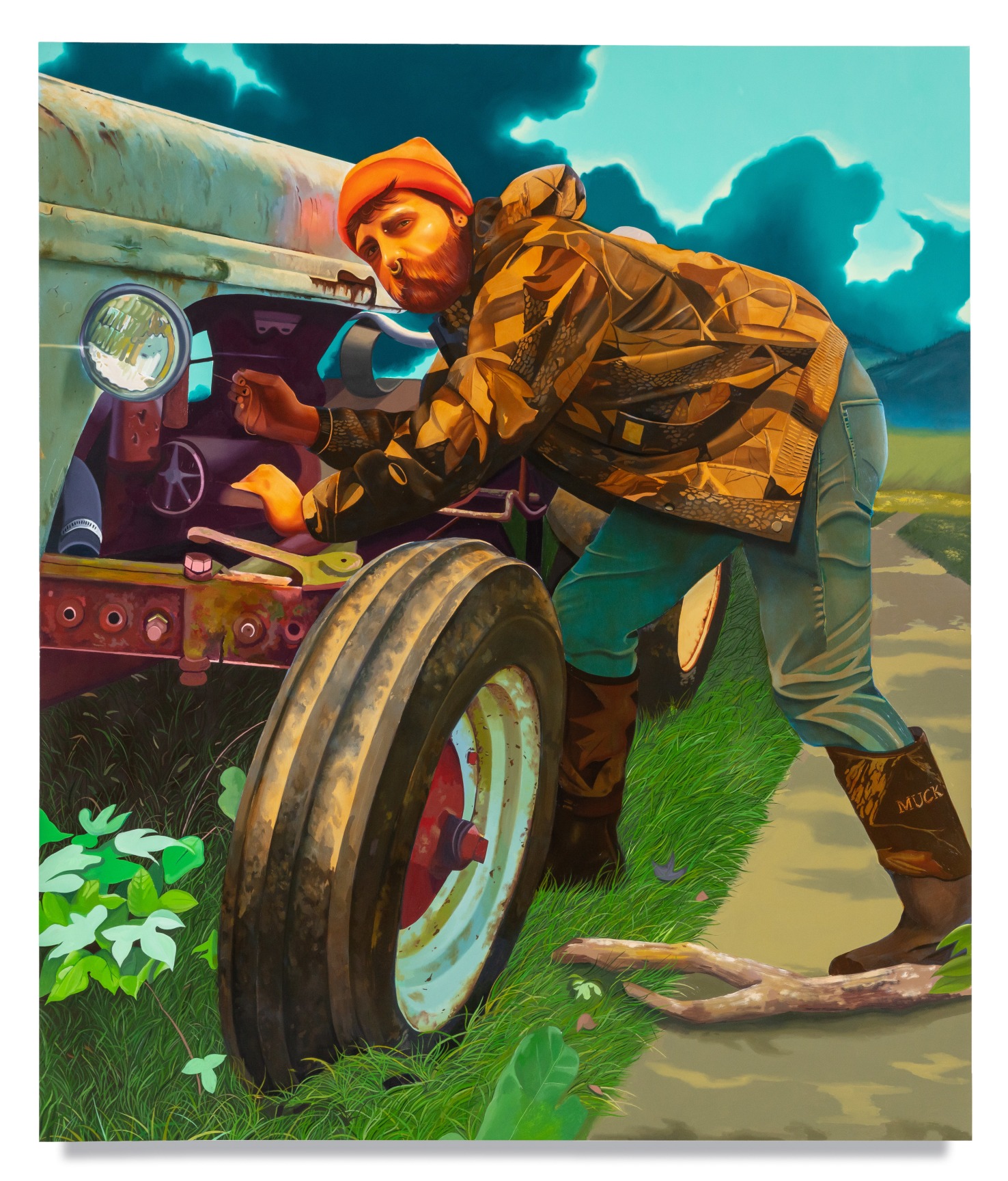 The Farmer&#039;s Son, 2022, Oil on canvas, 80 x 68 inches, 203.2 x 172.7 cm, MMG#33662