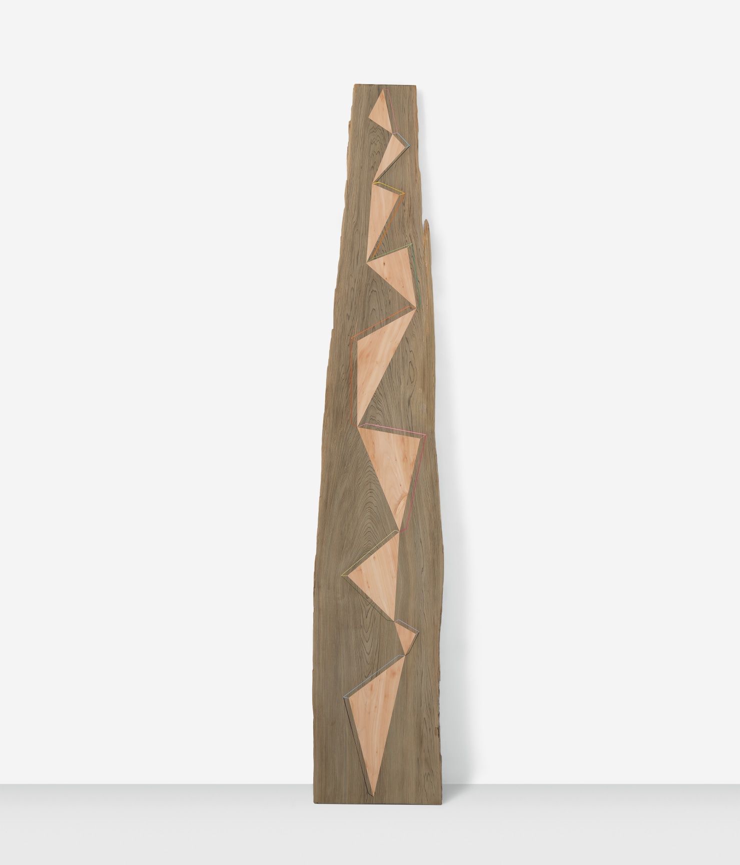 Balancing Act, 2018, Cypress with cherry inlay and acrylic, 103 1/2 x 18 1/2 x 1 1/2 inches, 262.9 x 47 x 3.8 cm, MMG#30713