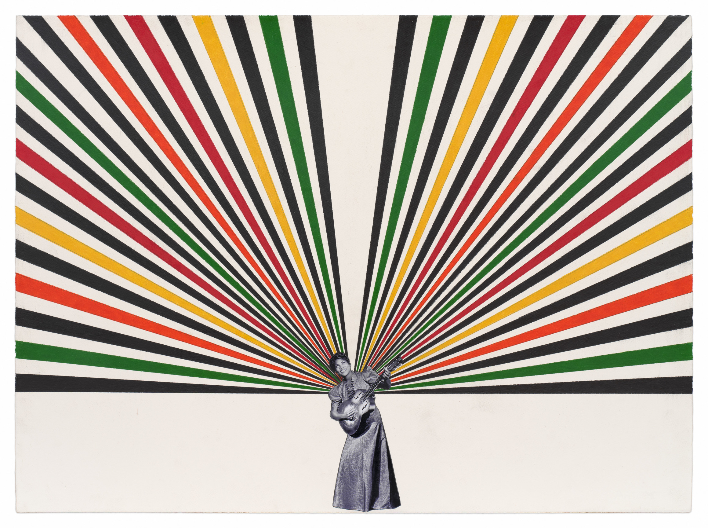 Sister Rosetta, 2024, Colored pencil and photograph collage on paper, 22 x 30 inches, 55.9 x 76.2 cm,&nbsp;MMG#36559