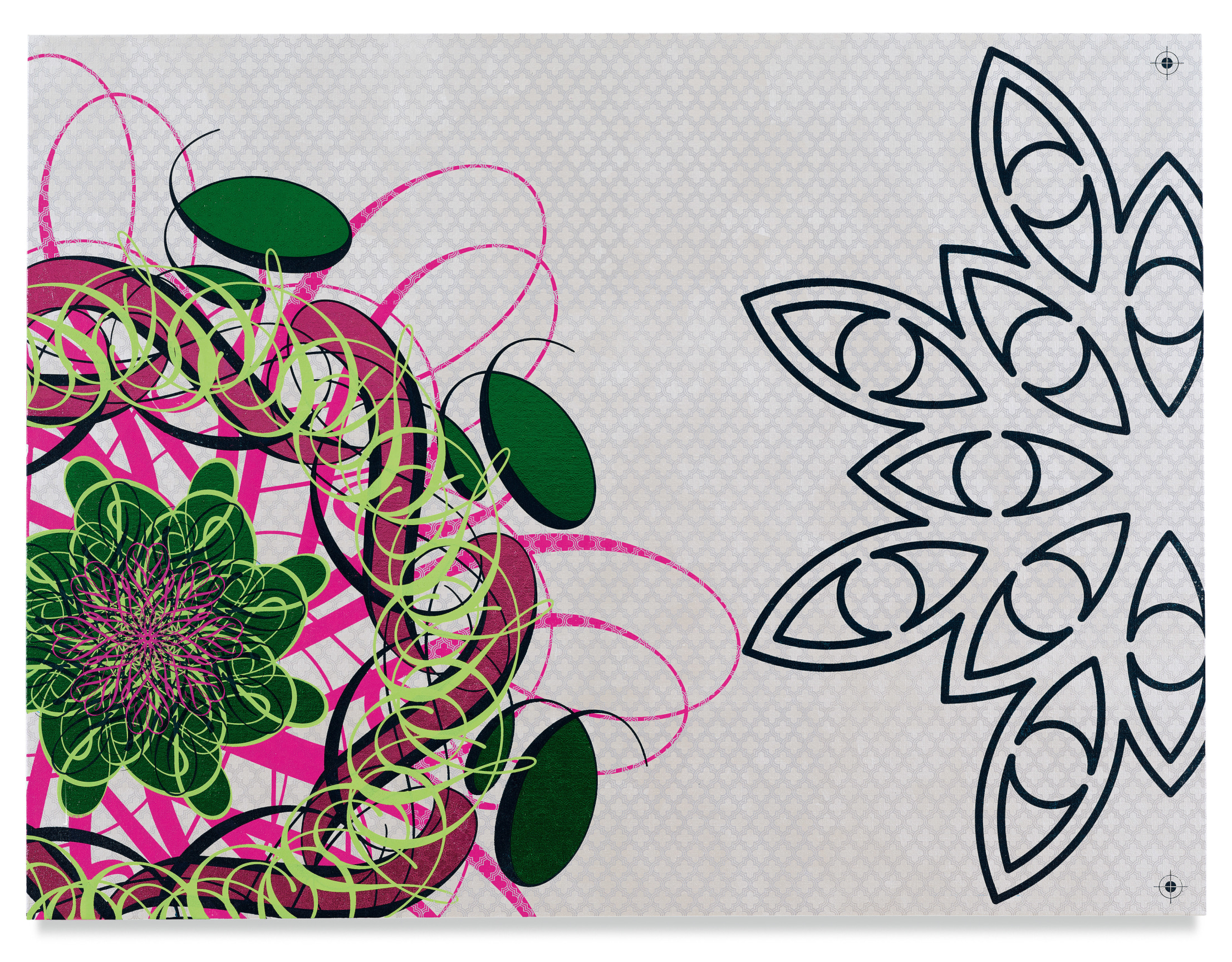 Mindscape 19, 2019, Acrylic and metal leaf on linen, 36 x 48 inches, 91.4 x 121.9 cm, MMG#31655