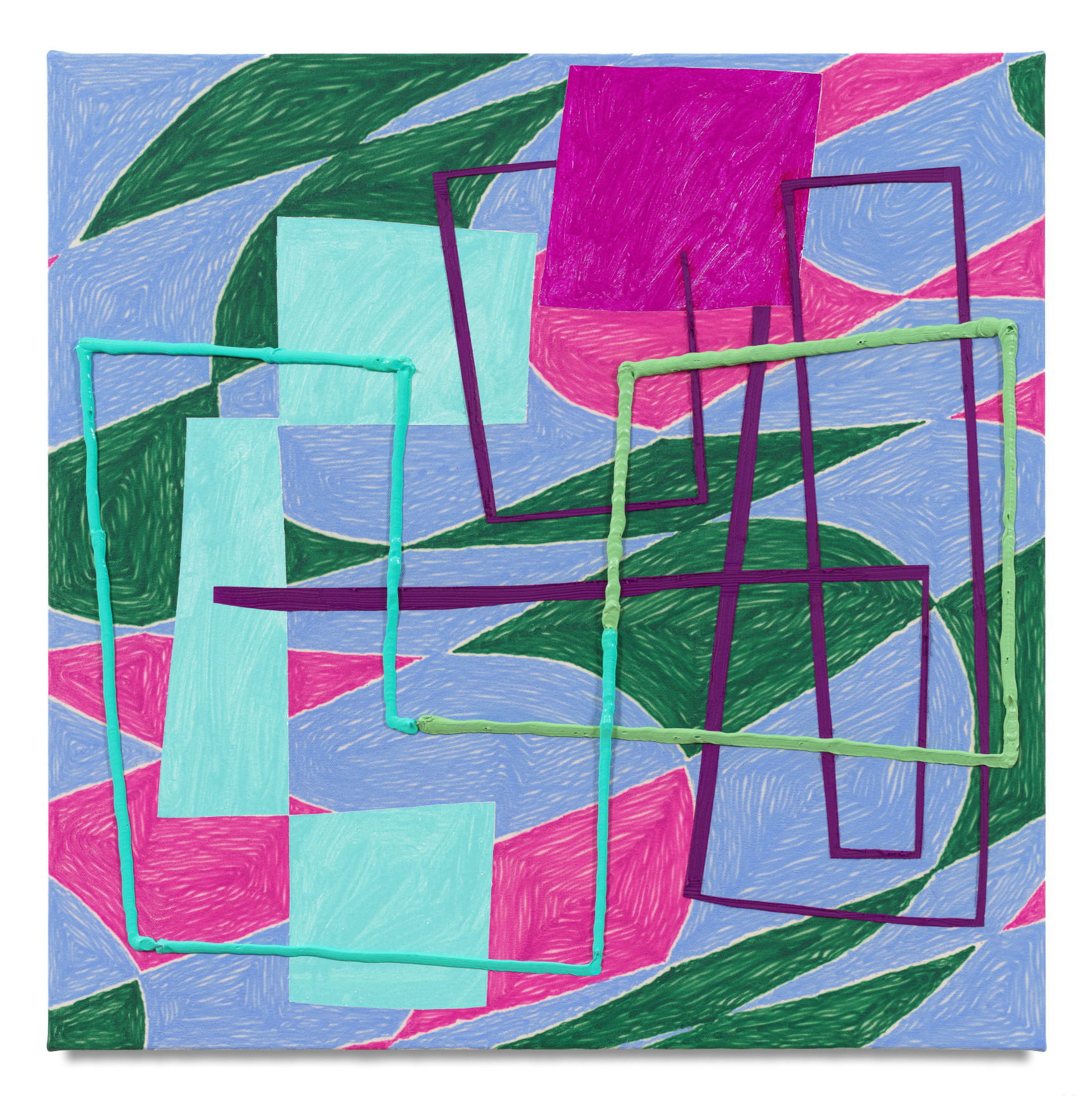 Rose Fern, 2022, Acrylic and oil on canvas, 24 x 24 inches, 61 x 61 cm, MMG#34573