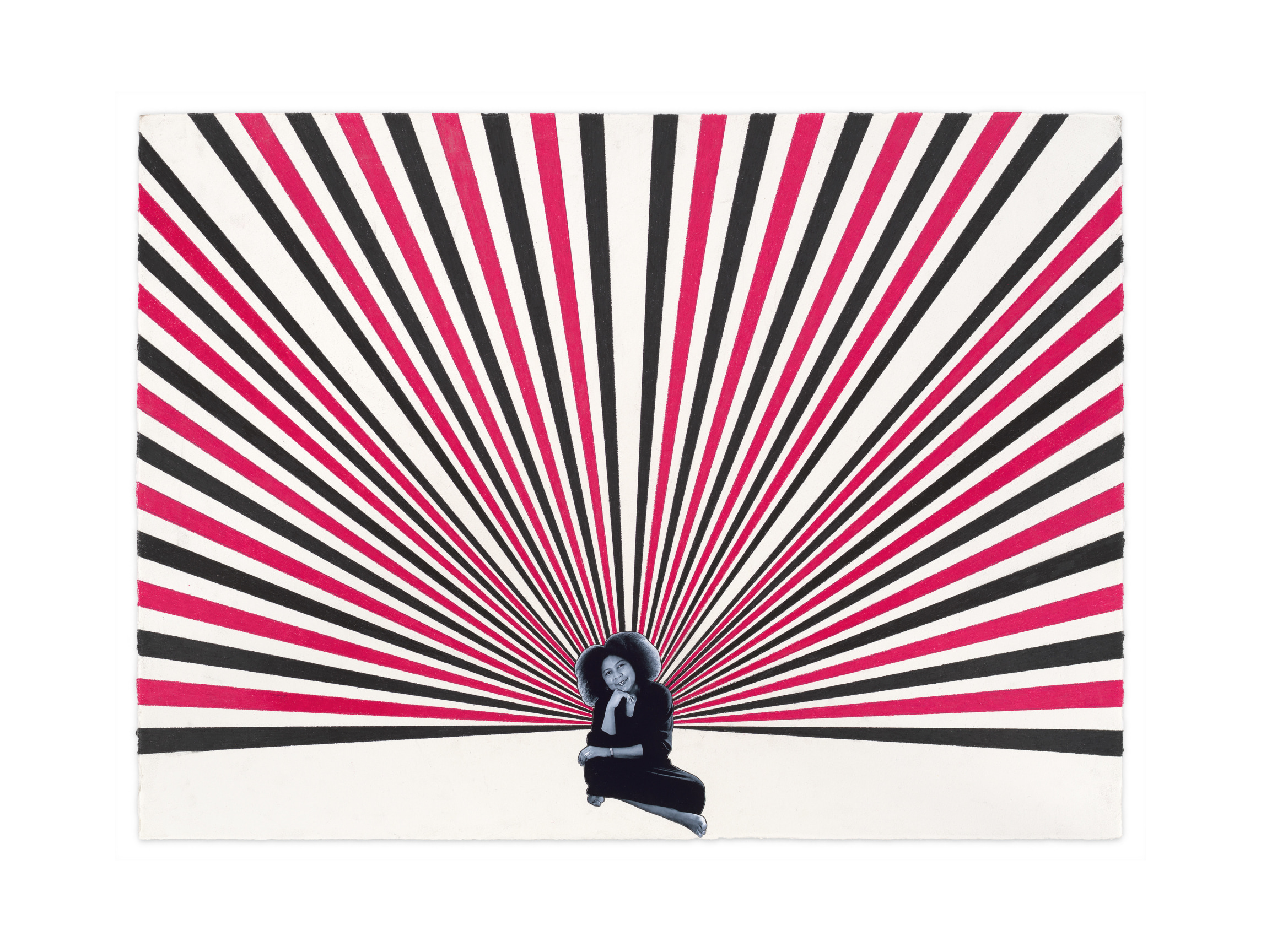 Bell, 2022, Color pencil and photograph collage on paper, 22 x 30 inches, 55.9 x 76.2 cm, MMG#34932