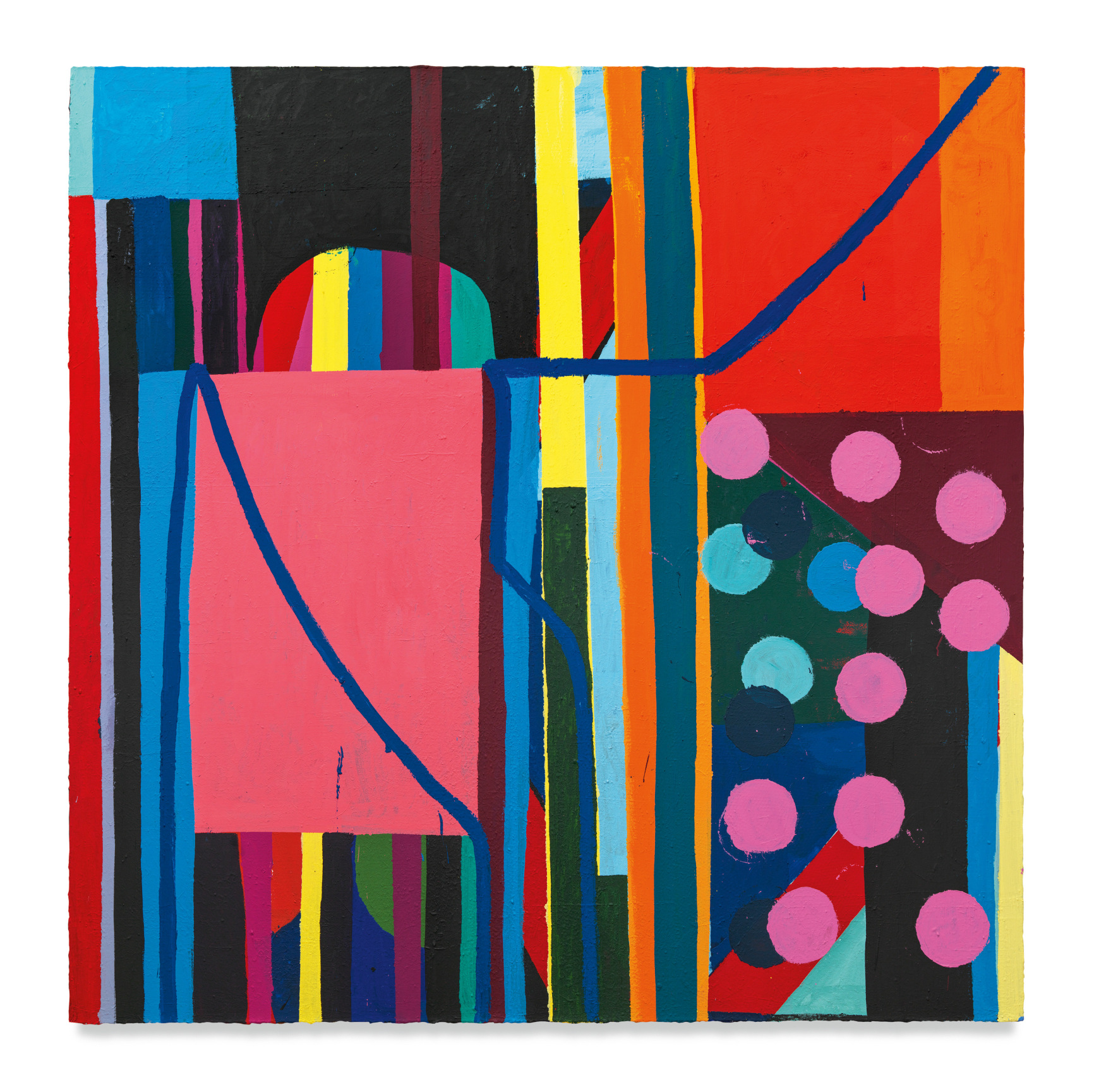 The Ostrich, 2022, Acrylic and marble dust on canvas,, 86 x 86 inches, 218.4 x 218.4 cm, MMG#35071