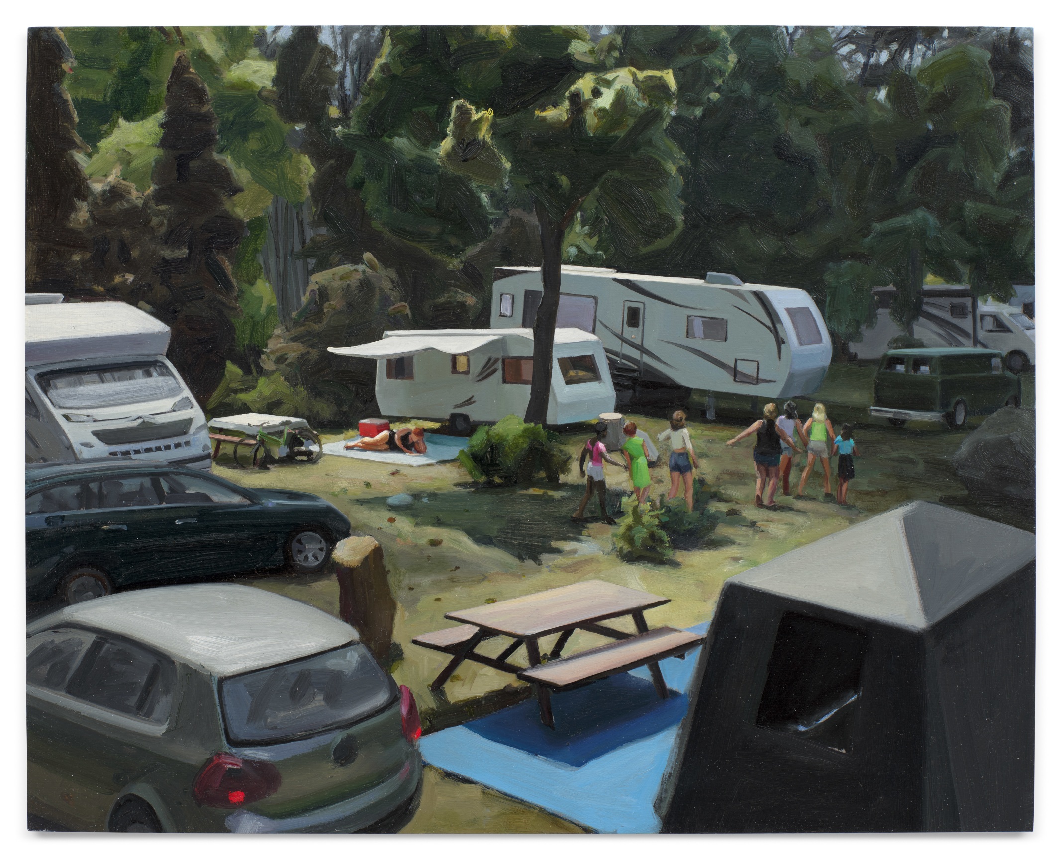 Cool Kids, 2024, Oil on panel, 11 x 13 3/4 inches, 27.9 x 34.9 cm,&nbsp;MMG#36316