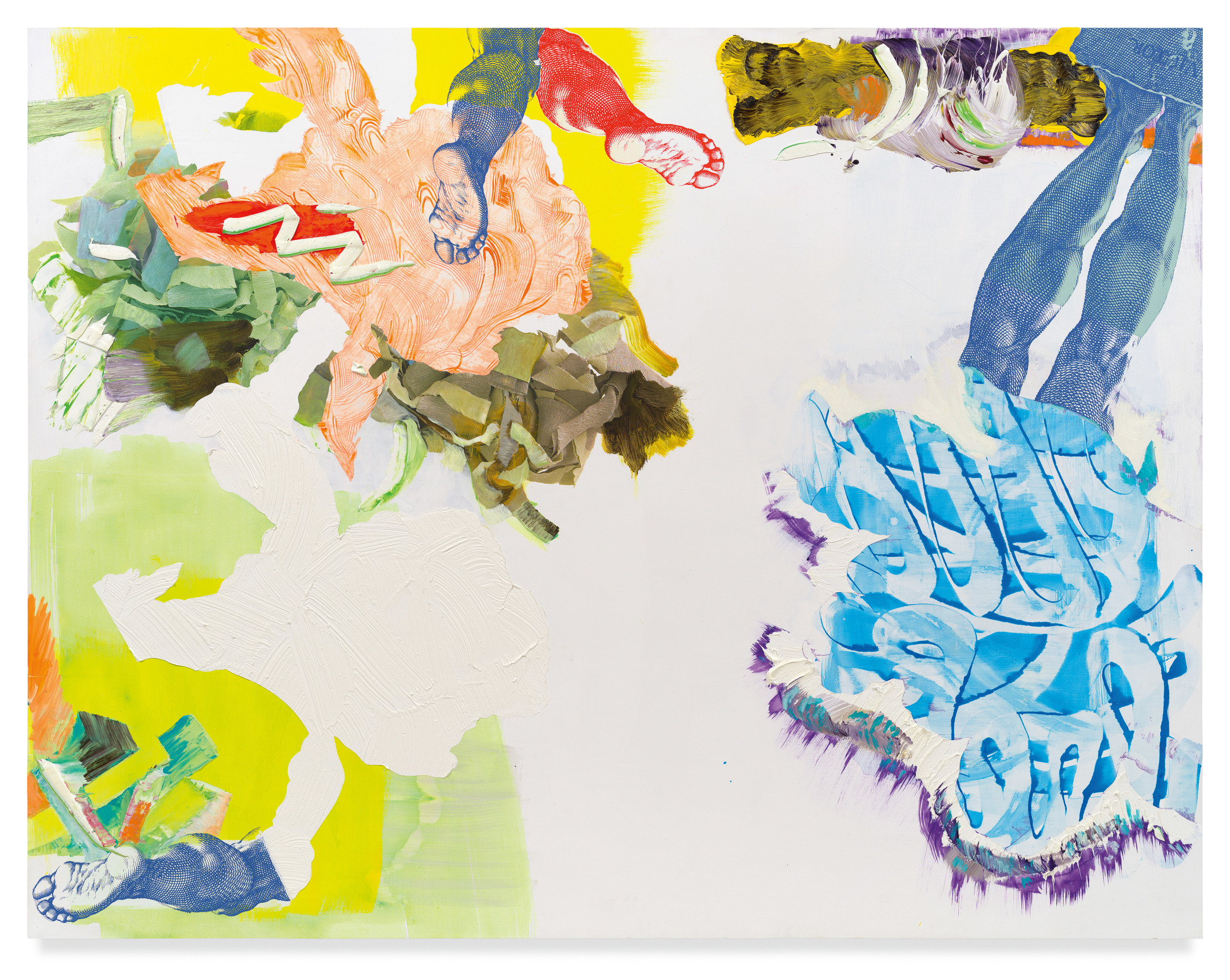 heliopedi 2, 2023, Oil and silkscreen on wood, 66 1/2 x 86 1/4 inches, 168.9 x 219.1 cm, MMG#35712