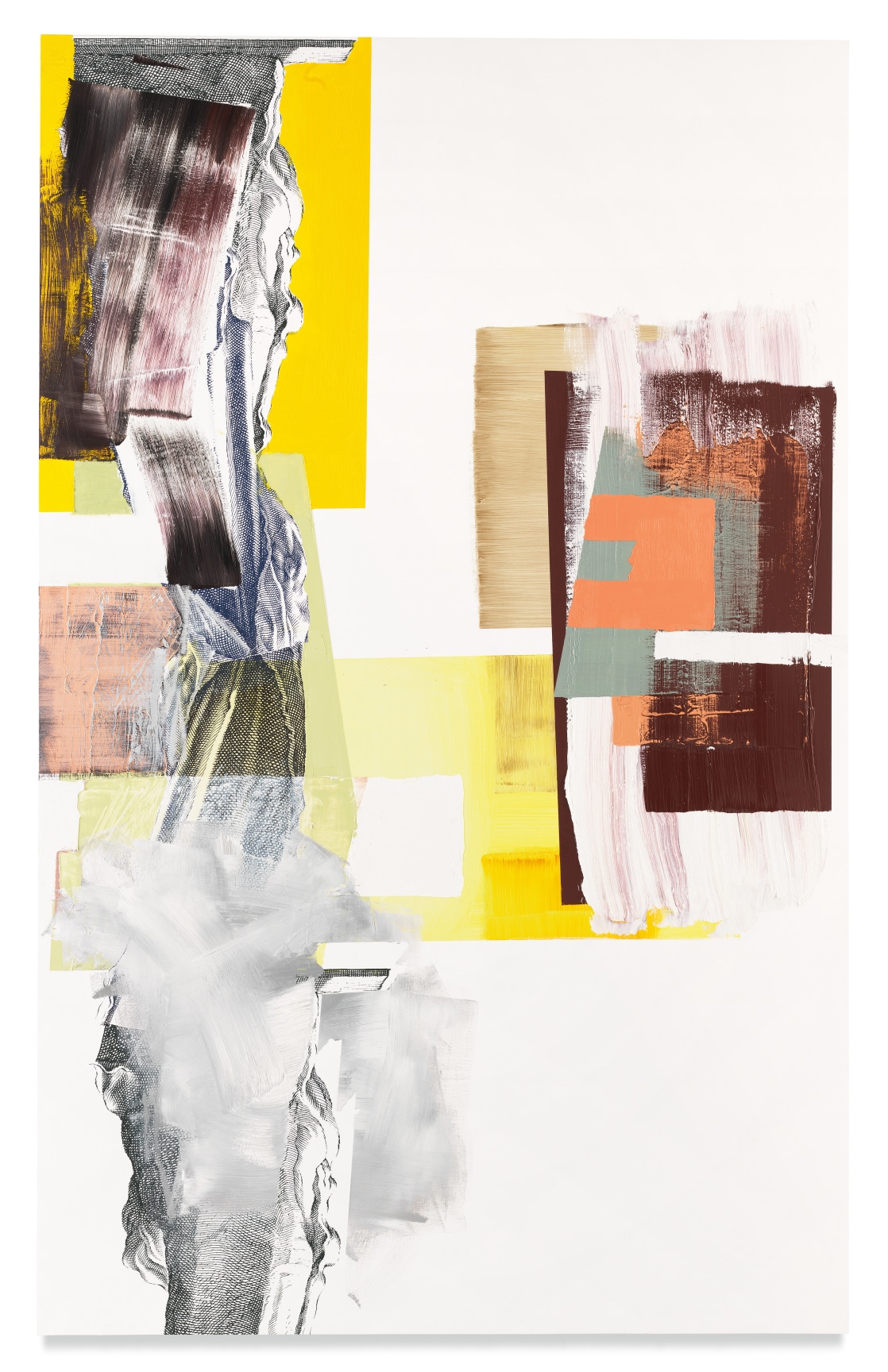 parapylon 1, 2019, Oil and silkscreen on wood, 94 1/2 x 59 inches, 240 x 150 cm, MMG#31845