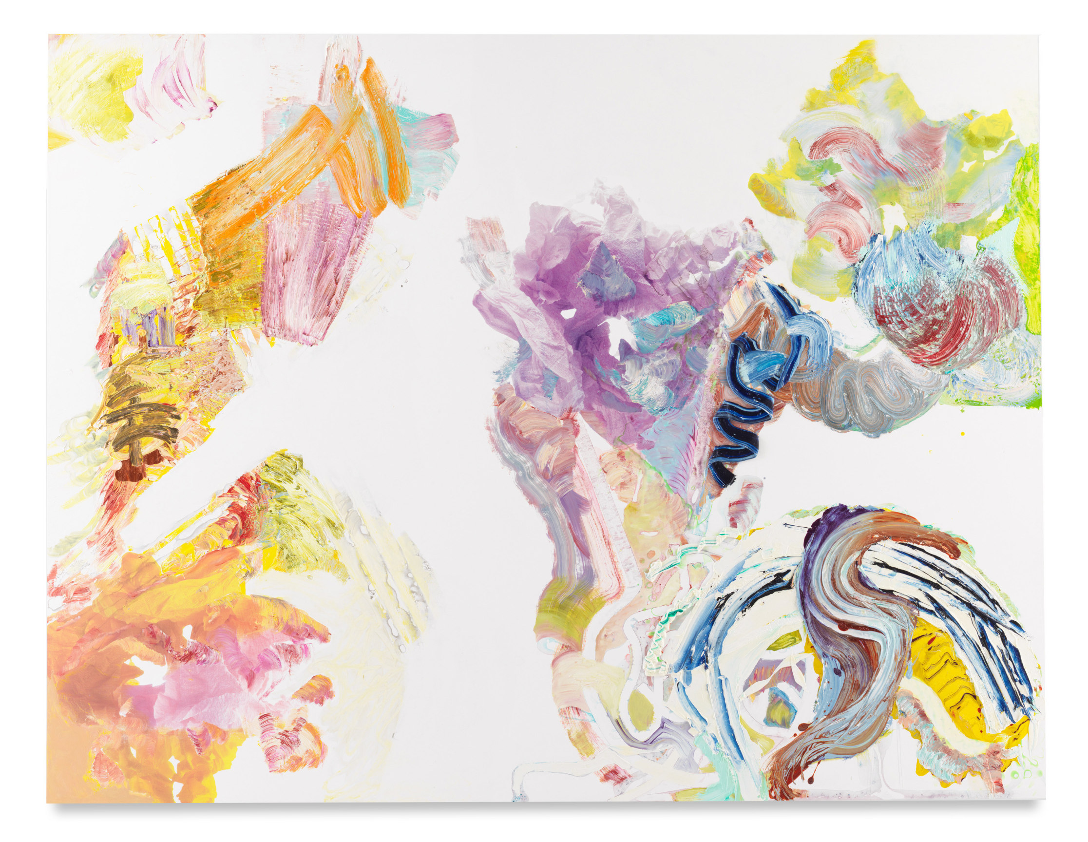 fractus, 2016, Oil and silkscreen on wood, 66 7/8 x 86 5/8 inches, 170 x 220 cm, MMG#31855