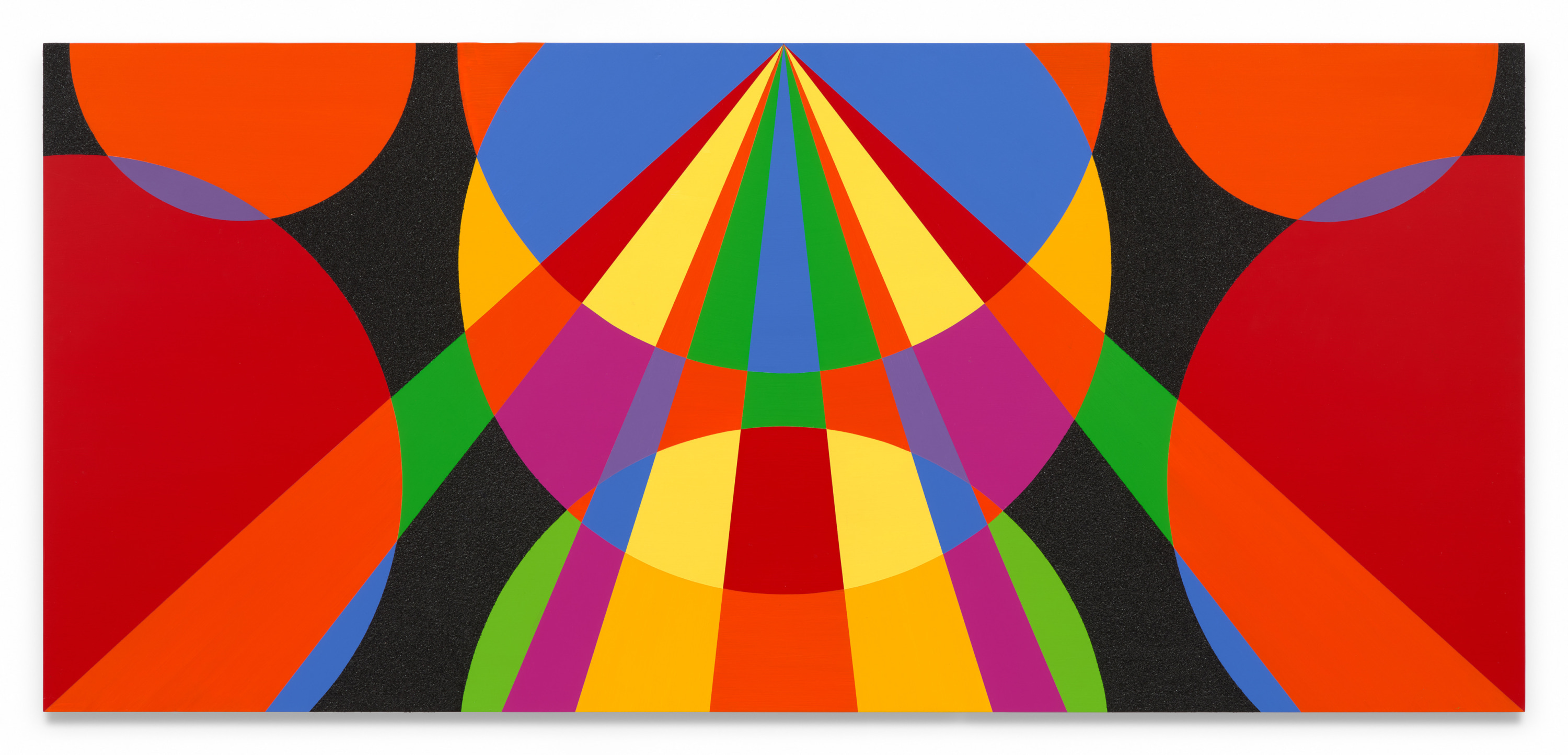 Untitled (Astral Black II), 2024, Acrylic paint and glitter on wood, 36 x 80 inches, 91.4 x 203.2 cm,&nbsp;MMG#36971