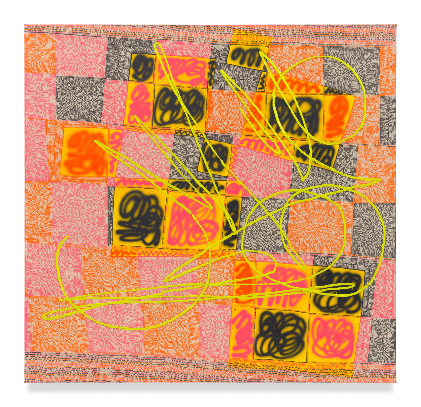 Fidget, 2023, Acrylic and oil on canvas, 54 x 56 inches, 137.2 x 142.2 cm,&nbsp;MMG#35326