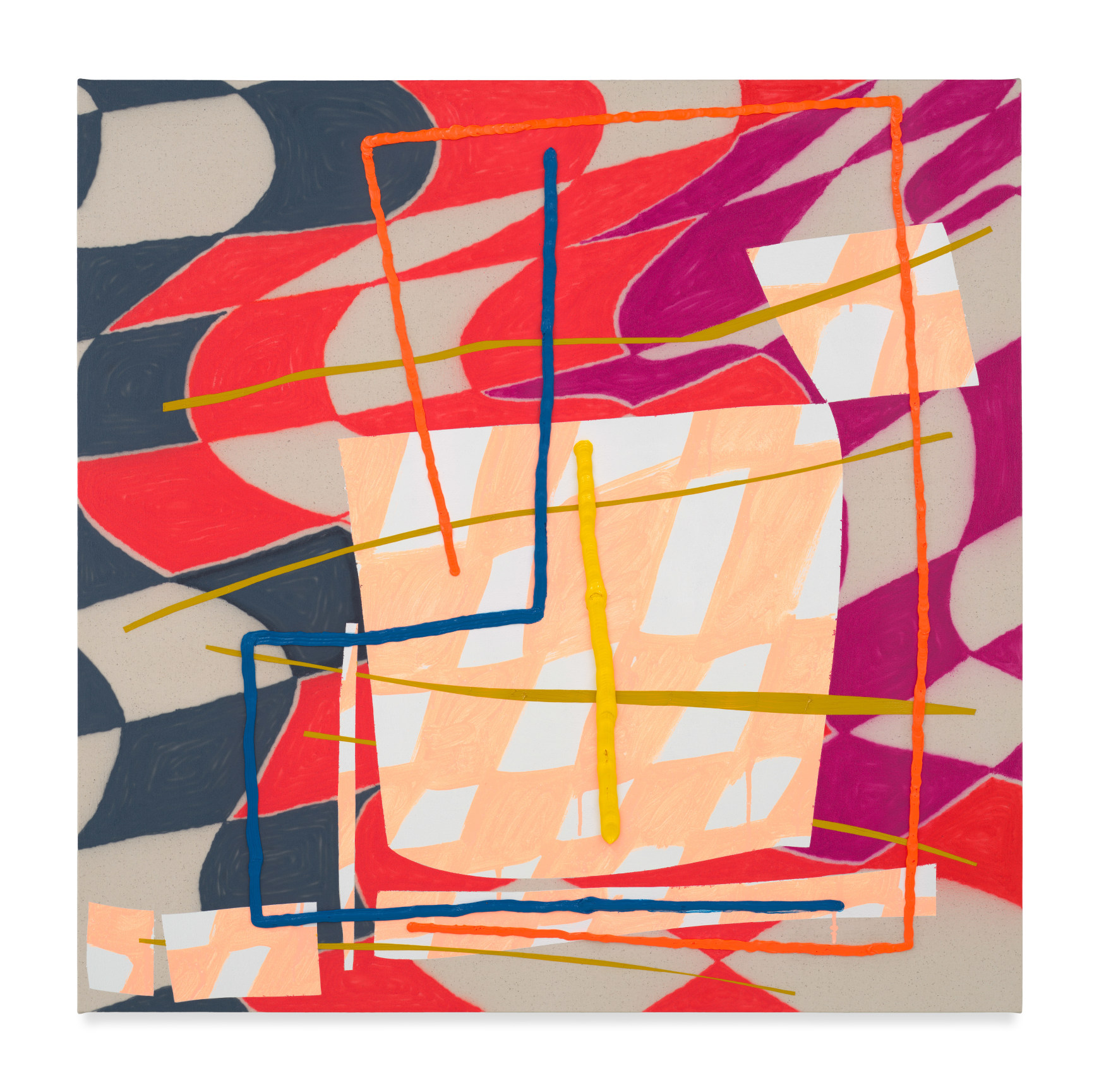 Melon Cube, 2021, Acrylic and oil on canvas, 36 1/4 x 36 1/3 inches, 91.4 x 91.4 cm,&nbsp;MMG#33432