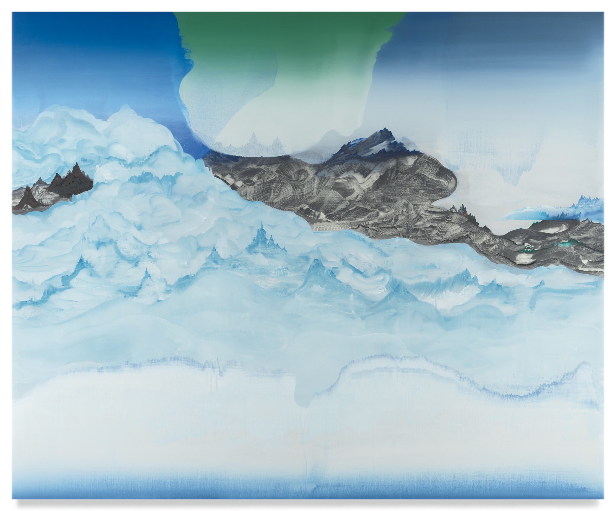 Hurling Rock, 2021, Oil on linen, 76 x 92 inches, 193 x 233.7 cm, MMG#33835