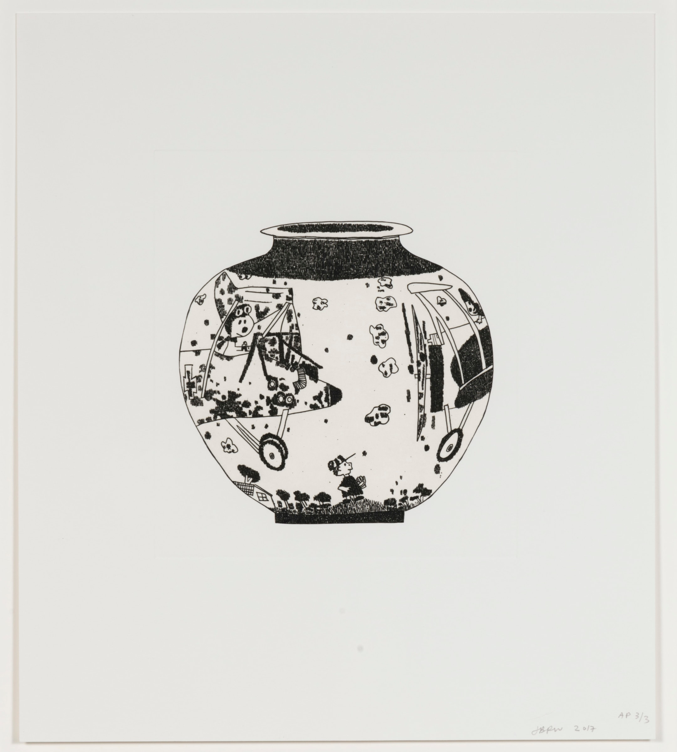 Jonas Wood, Untitled from 8 Pots, 2017 (WO114)