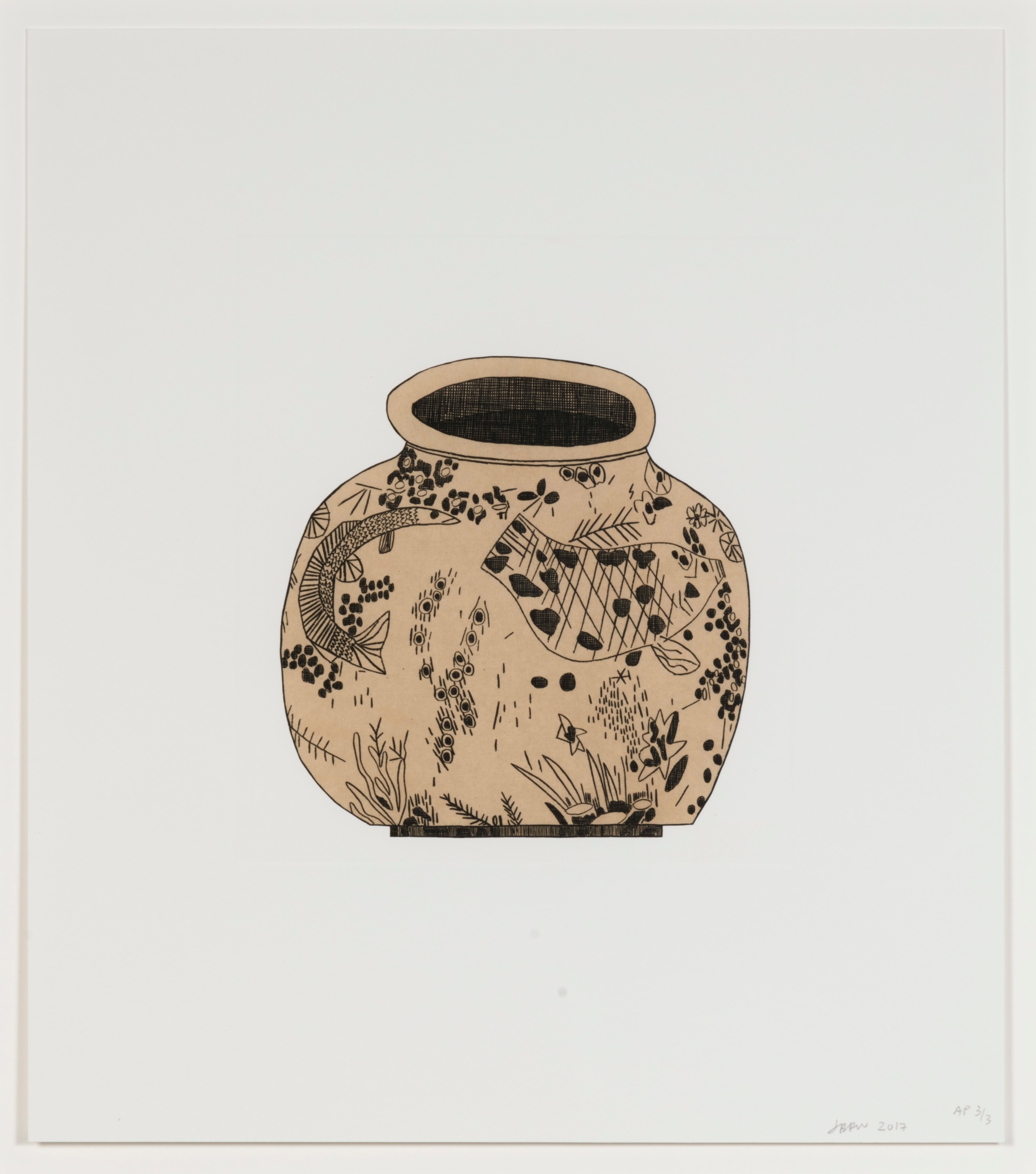 Jonas Wood, Untitled from 8 Pots, 2017 (WO110)