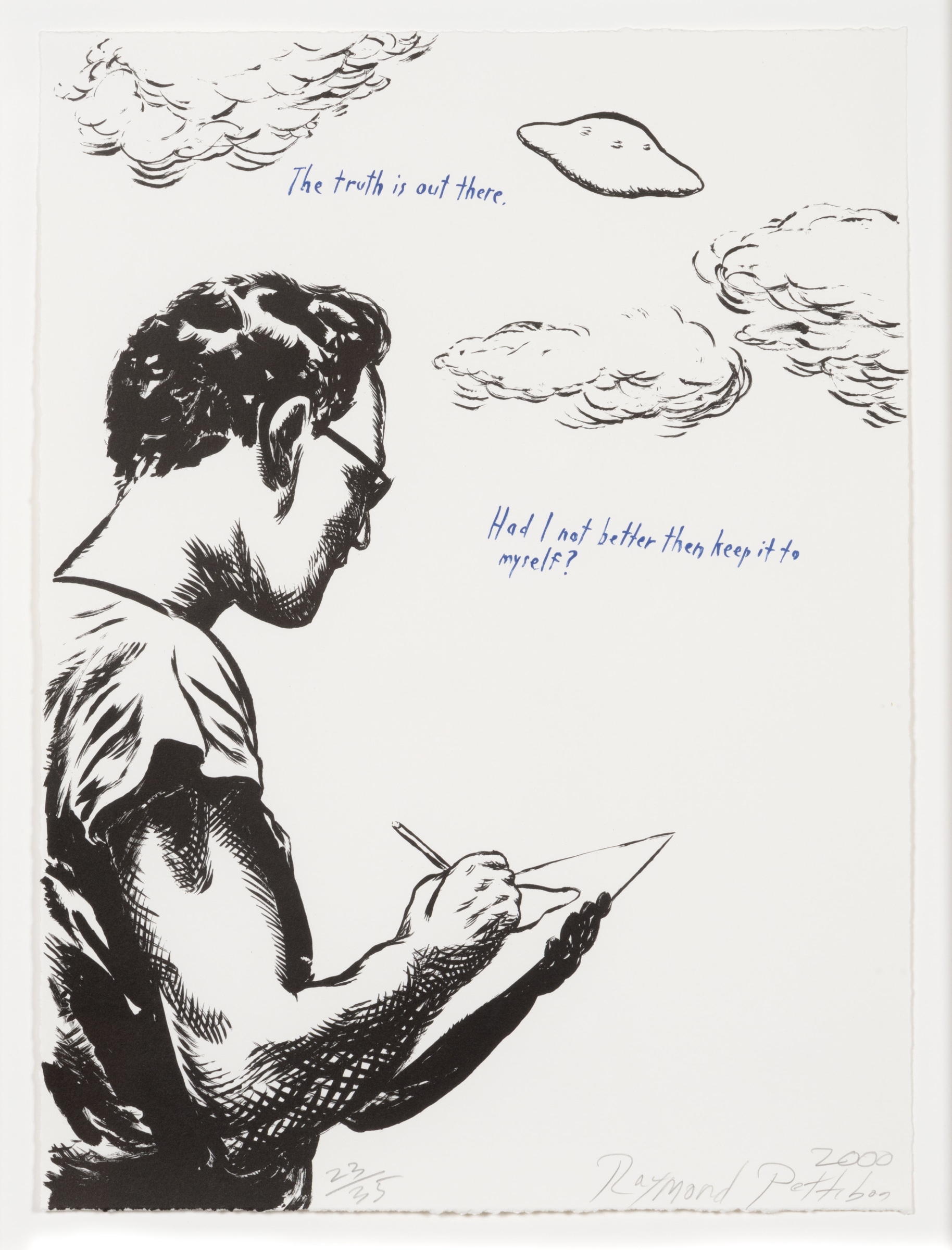 Raymond Pettibon, Plots on Loan, Lithograph