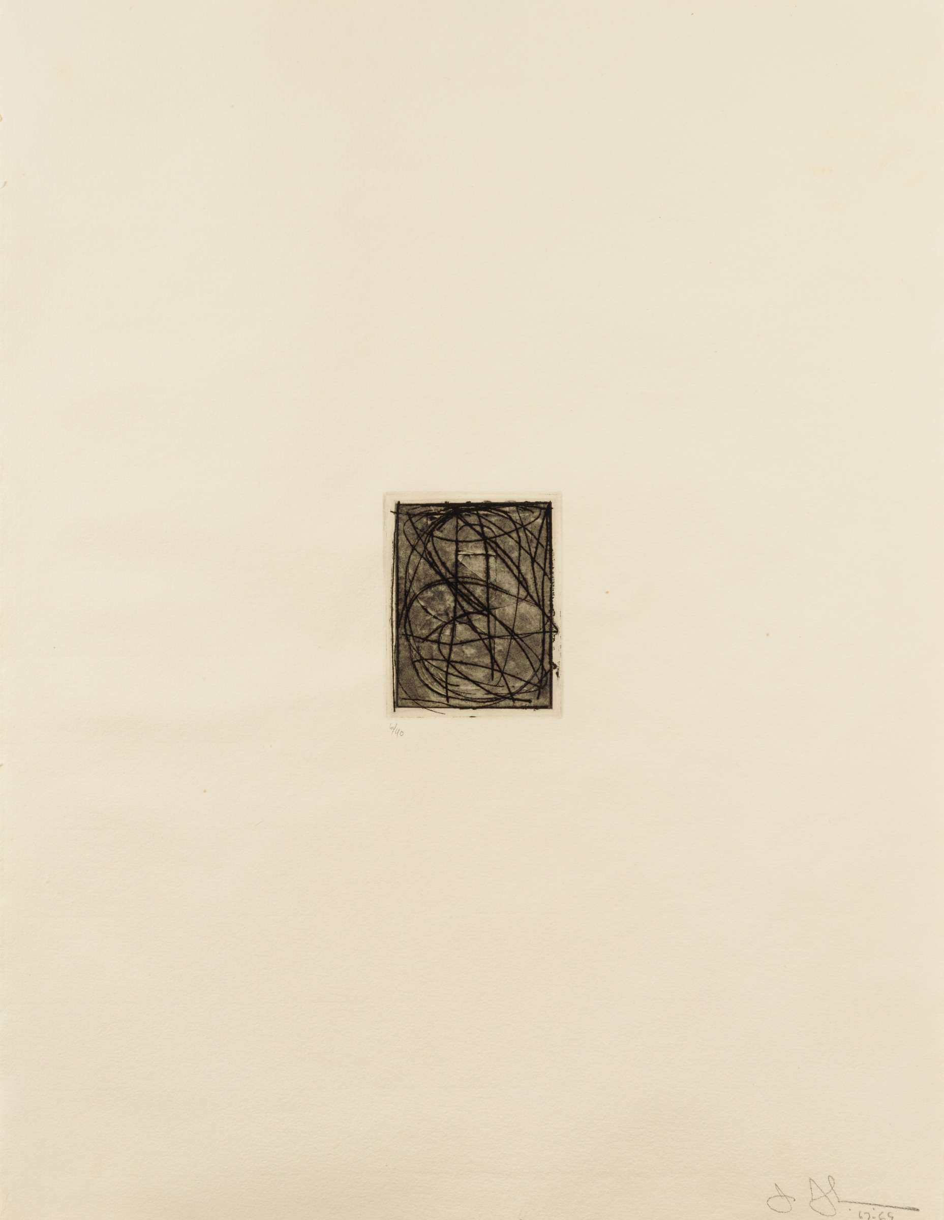 Jasper Johns, Numbers (small), Etching