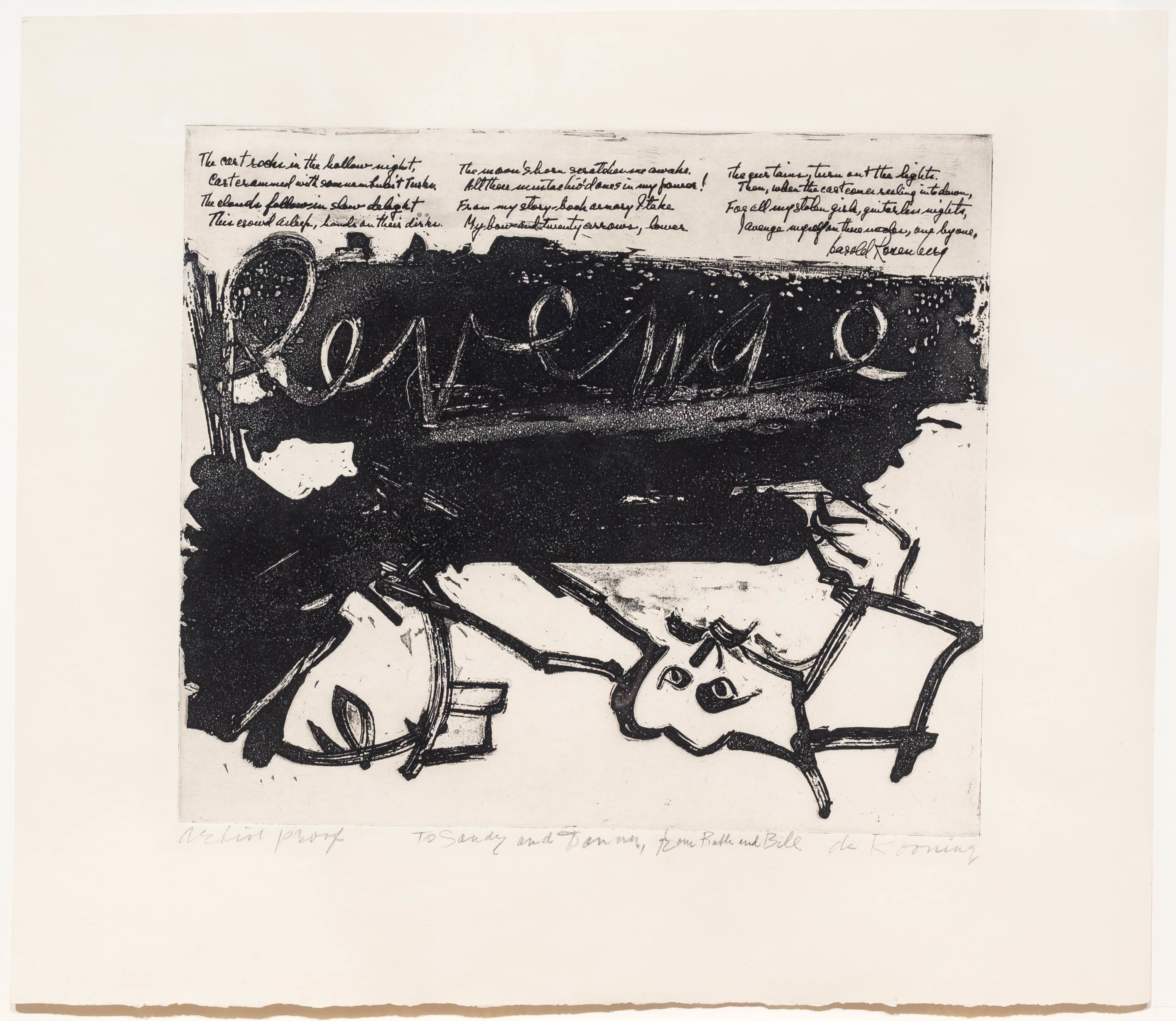 Willem De Kooning, Revenge, Aquatint