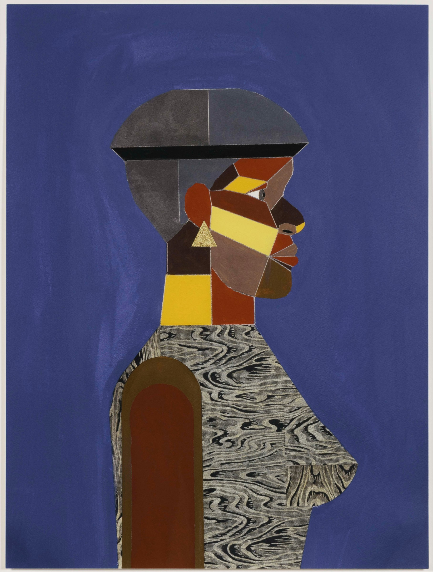 Derrick Adams, Woman in Optimum Blue, 2017, Pigment print