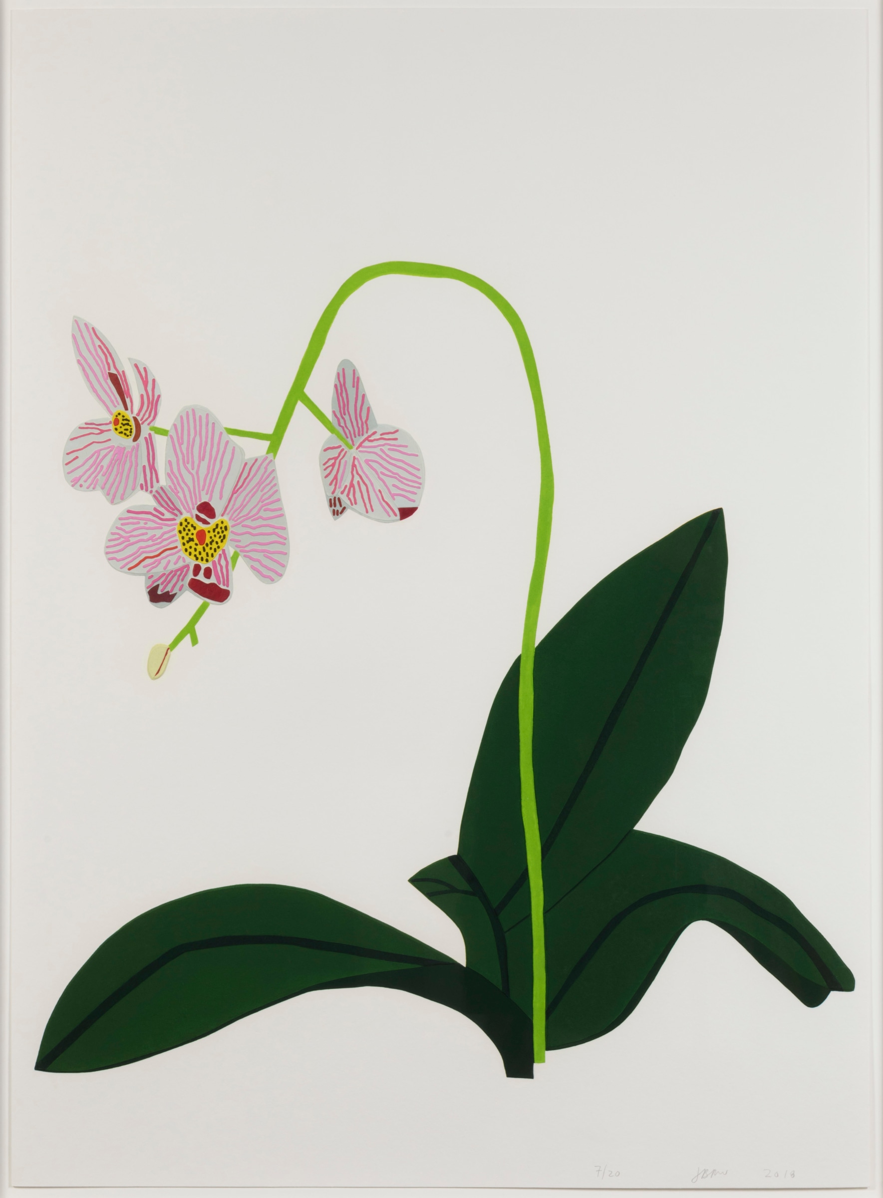 Jonas Wood, Clipping 1, from Three Clippings, 2018, Mixografia relief print