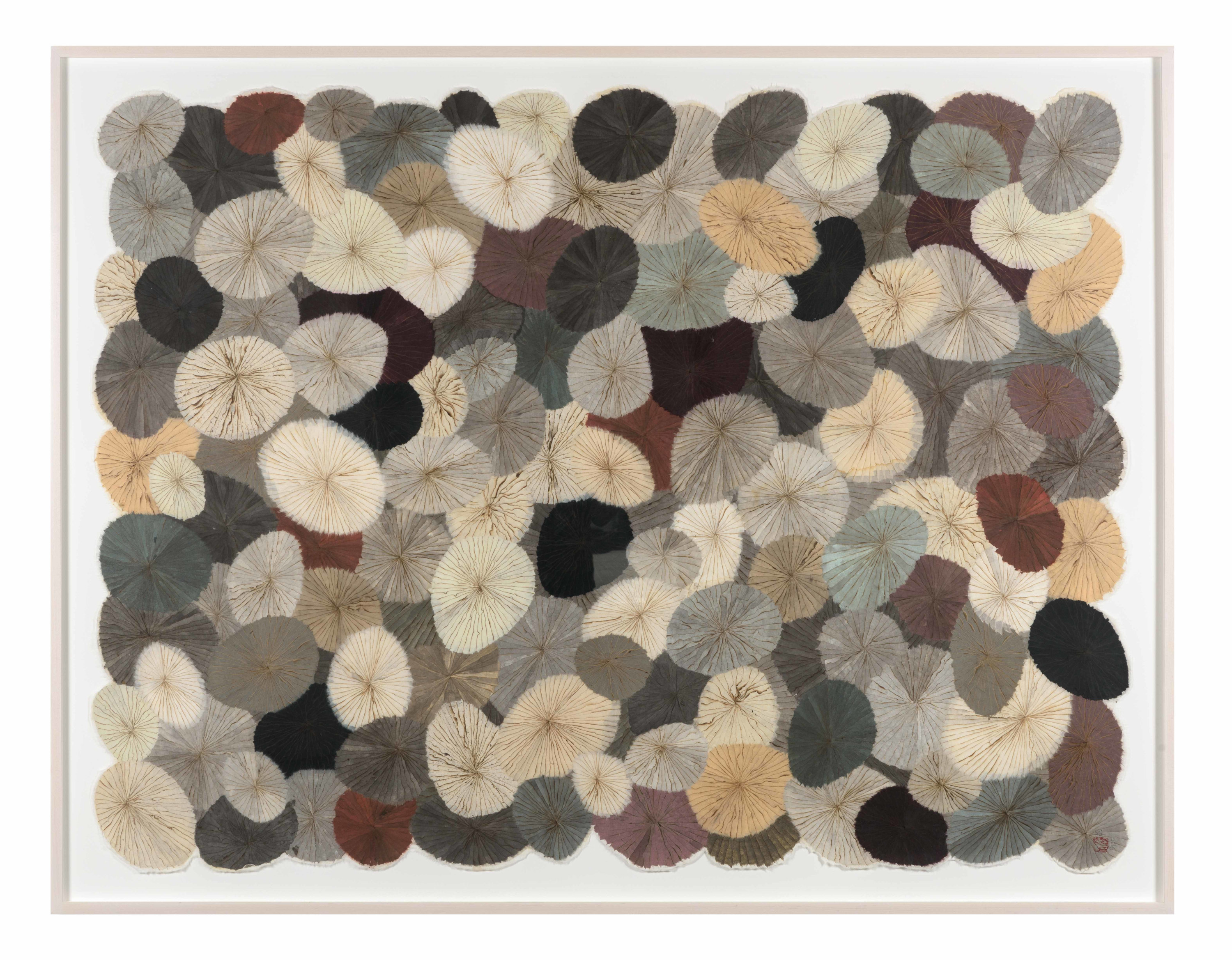 Minjung Kim, The Street, Watercolor burning and collage on Mulberry Hanji