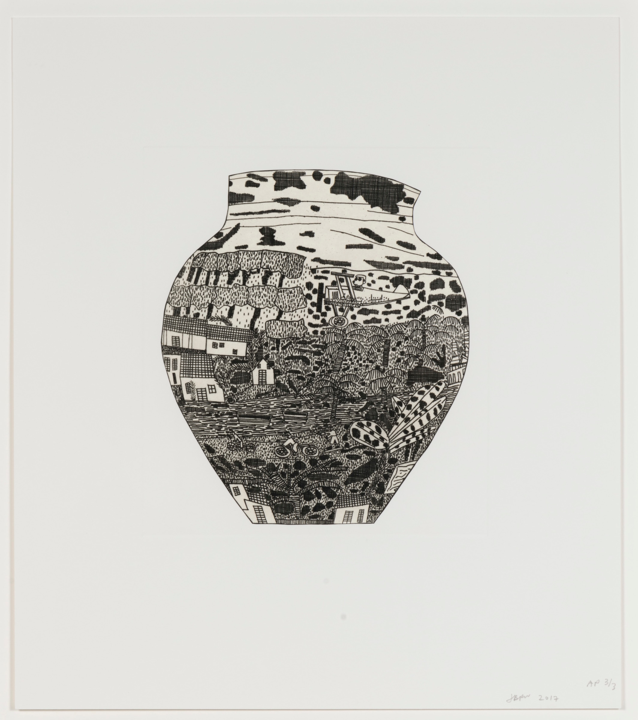 Jonas Wood, Untitled from 8 Pots, 2017 (WO117)