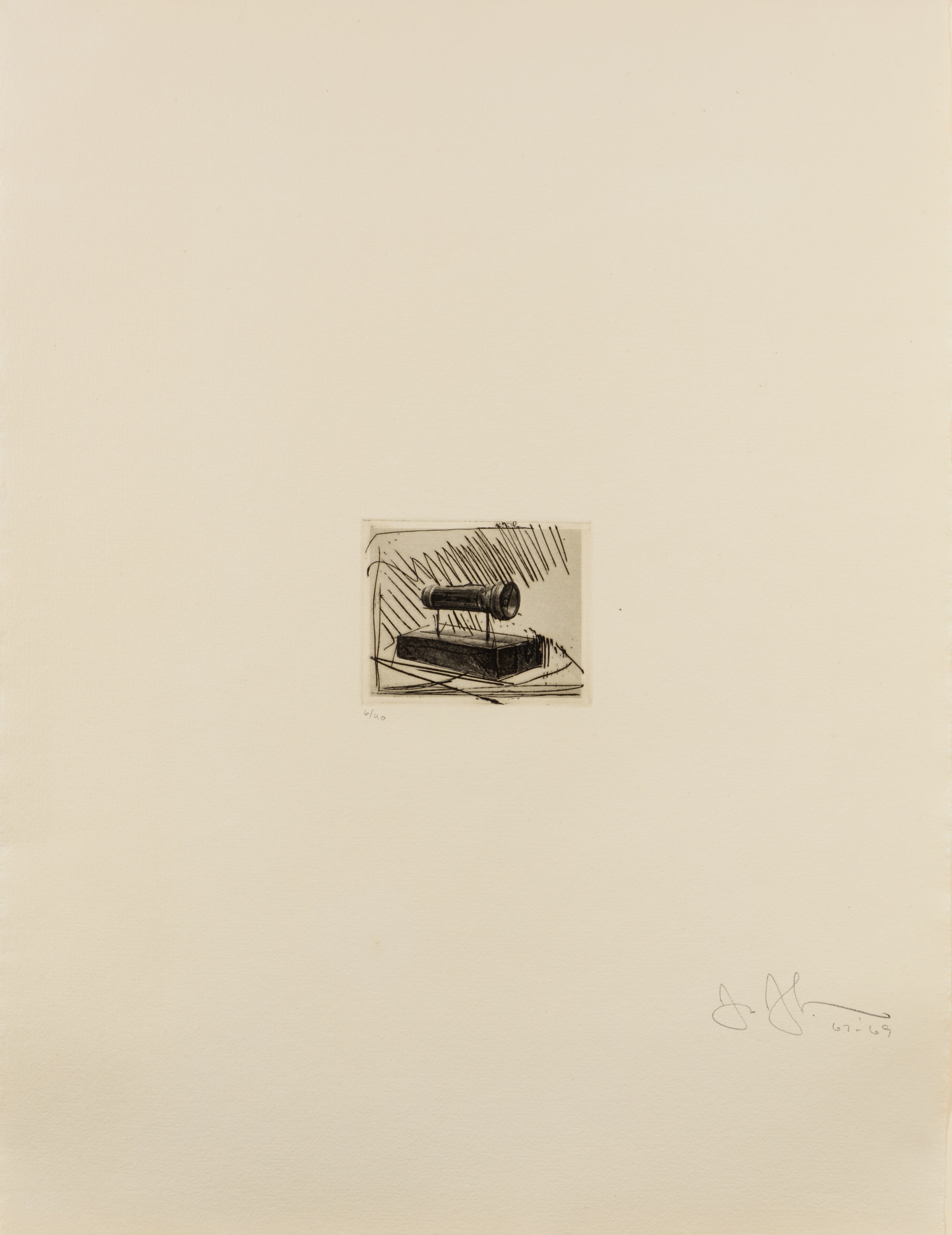 Jasper Johns, Flashlight (small), etching
