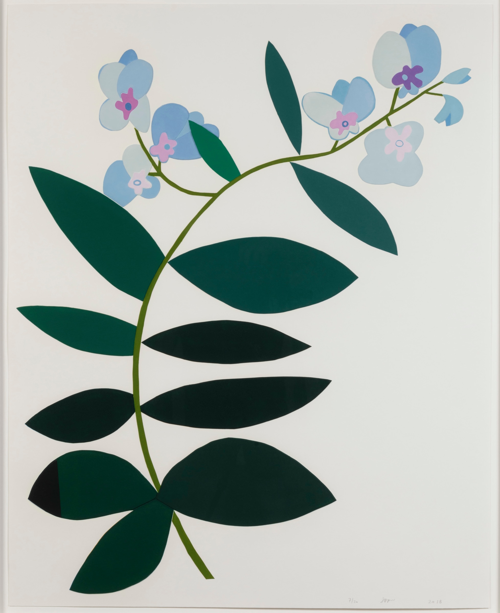 Jonas Wood, Clipping 2, from Three Clippings, 2018, Mixografia relief print