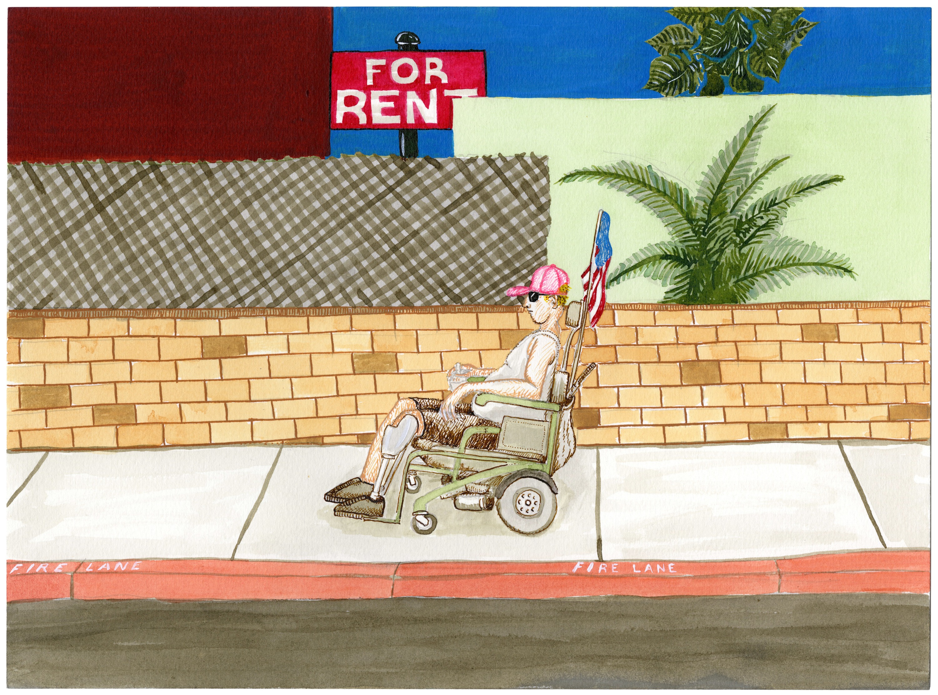 Ed Templeton, Suburban Scene, 2021