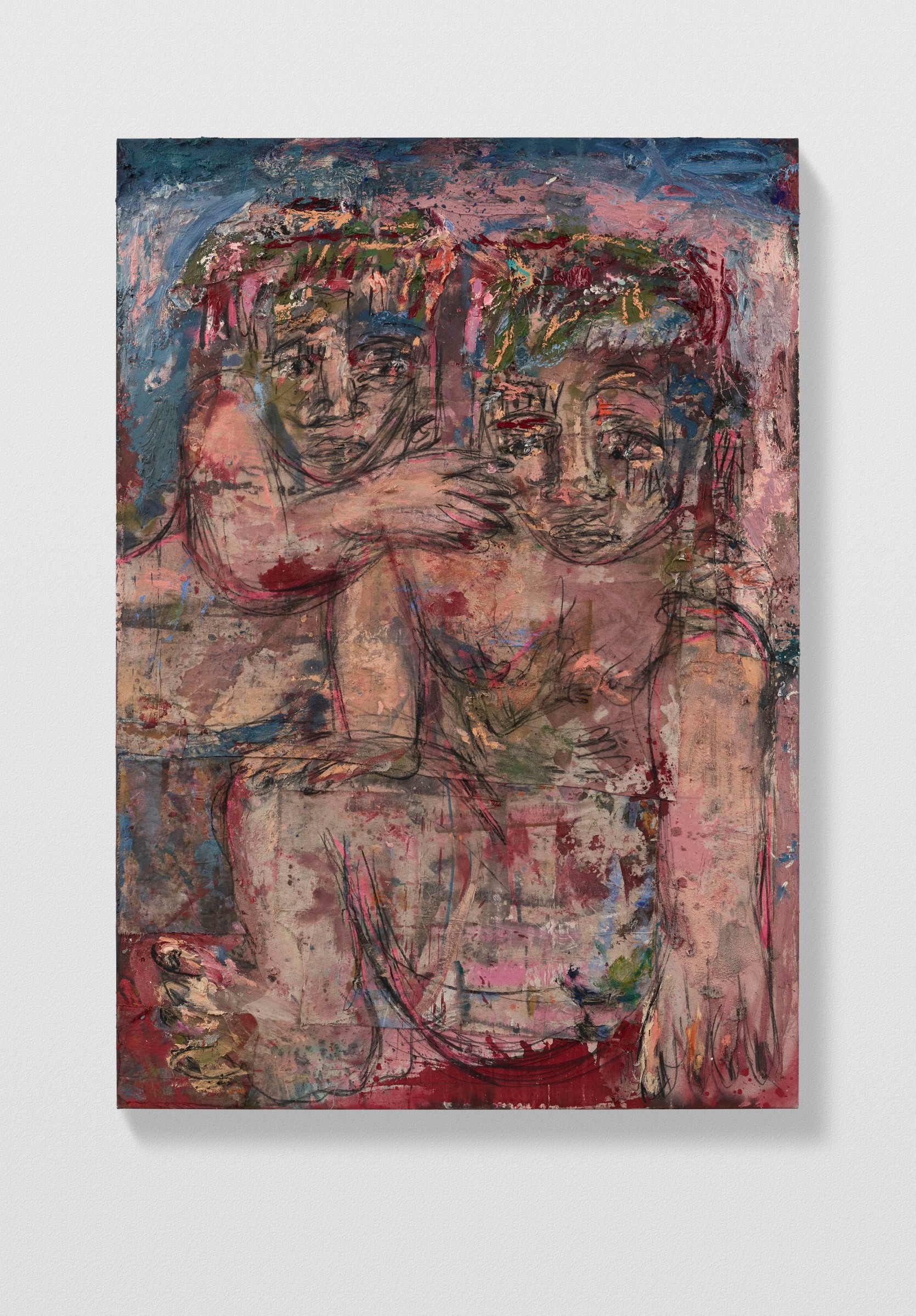 Daniel Crews-Chubb, Where the Wild Things are (red, blue, pink and military green), 2021