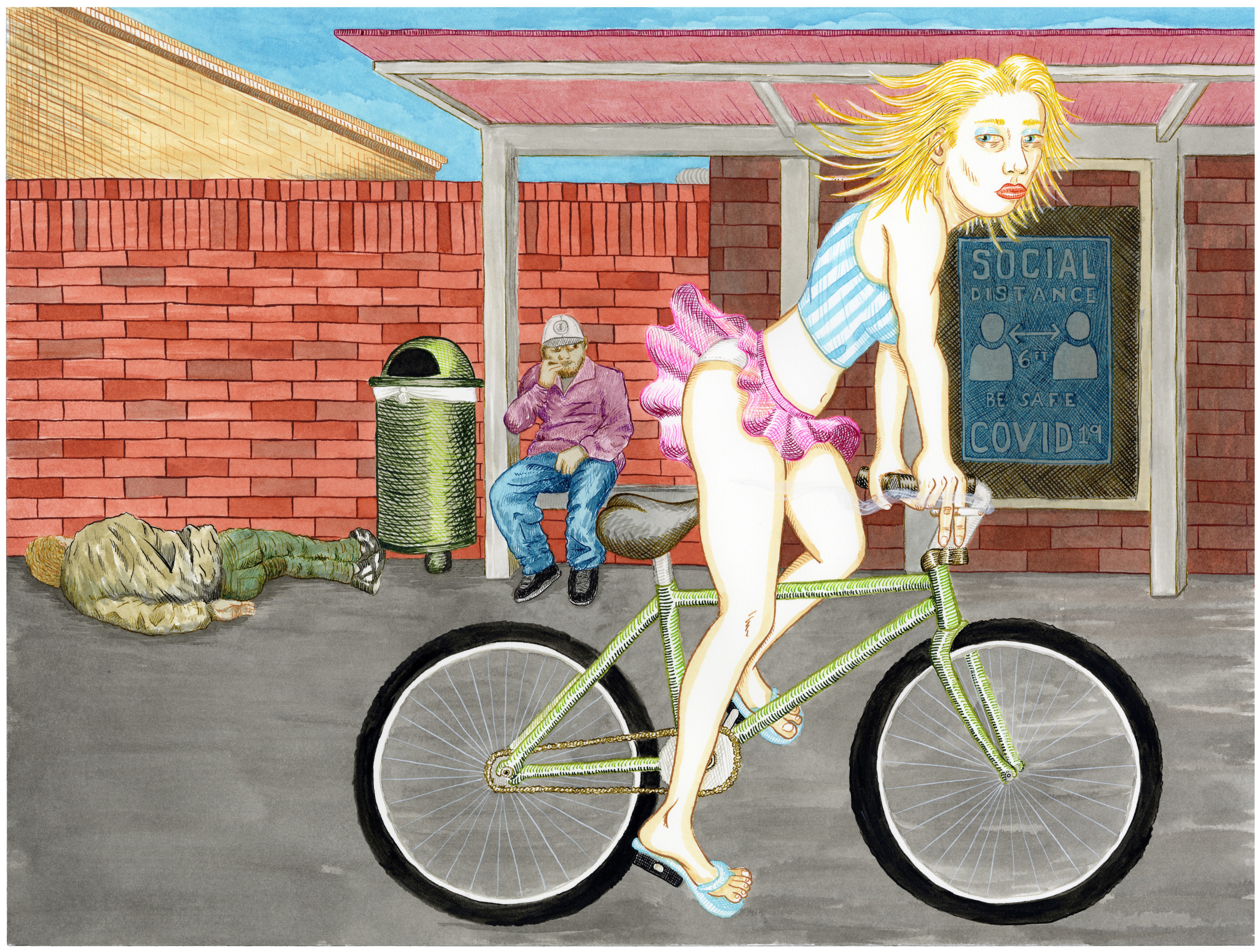 Ed Templeton, Pandemic Summer, Suburbia, 2021