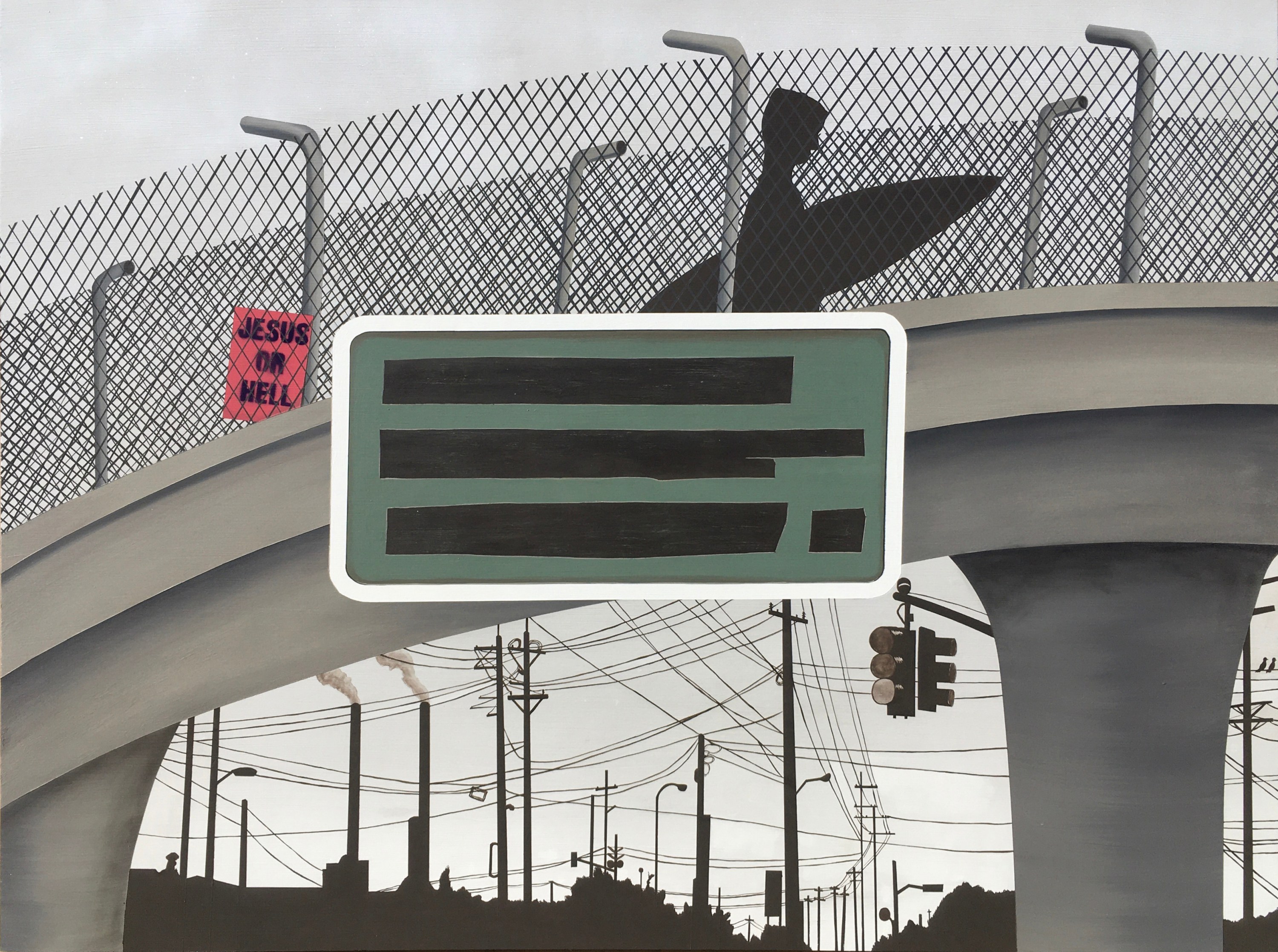 Ed Templeton, Redacted Sign, 2020