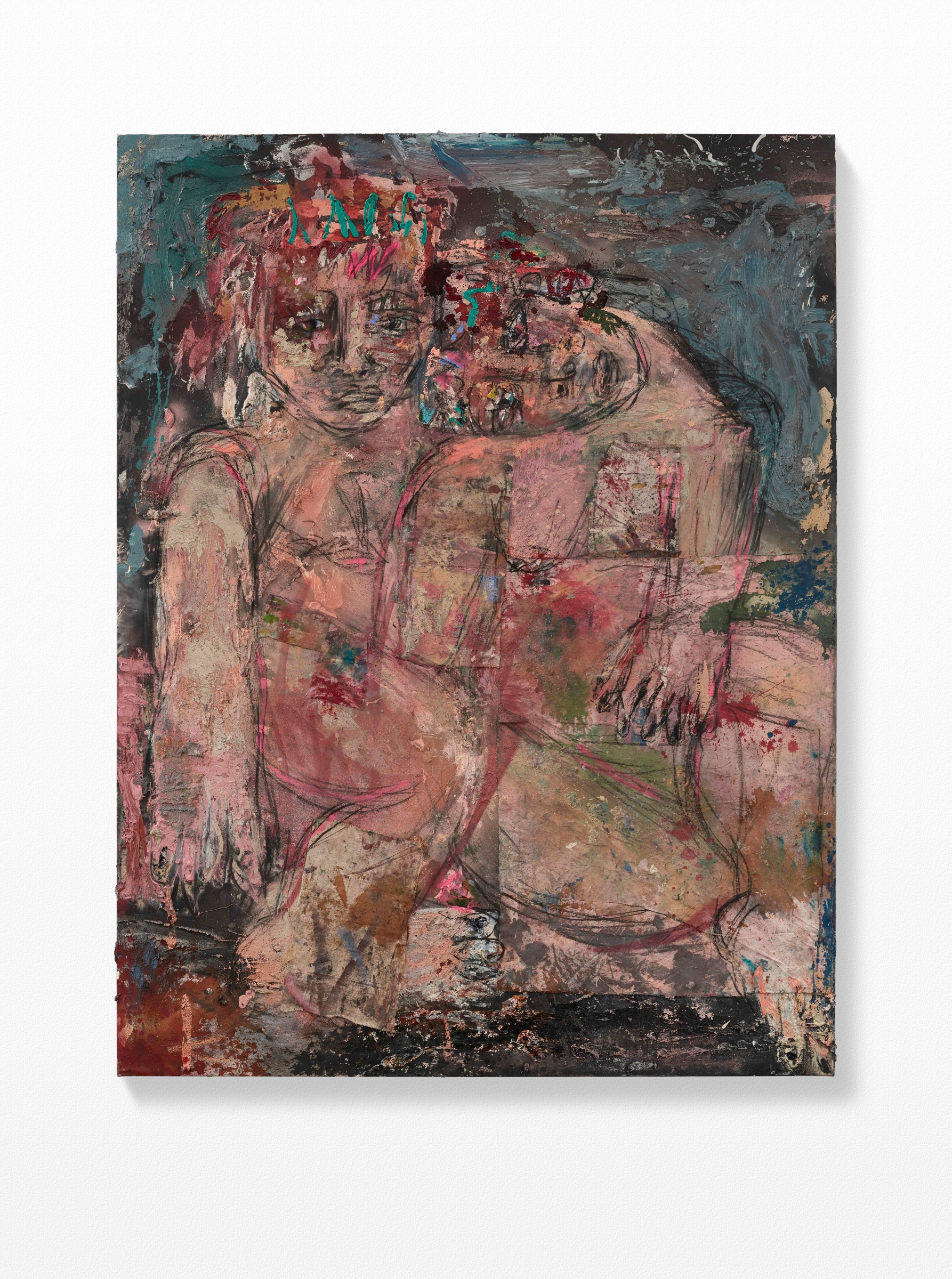 Daniel Crews-Chubb, Couples 2 (teal, pink black), 2021