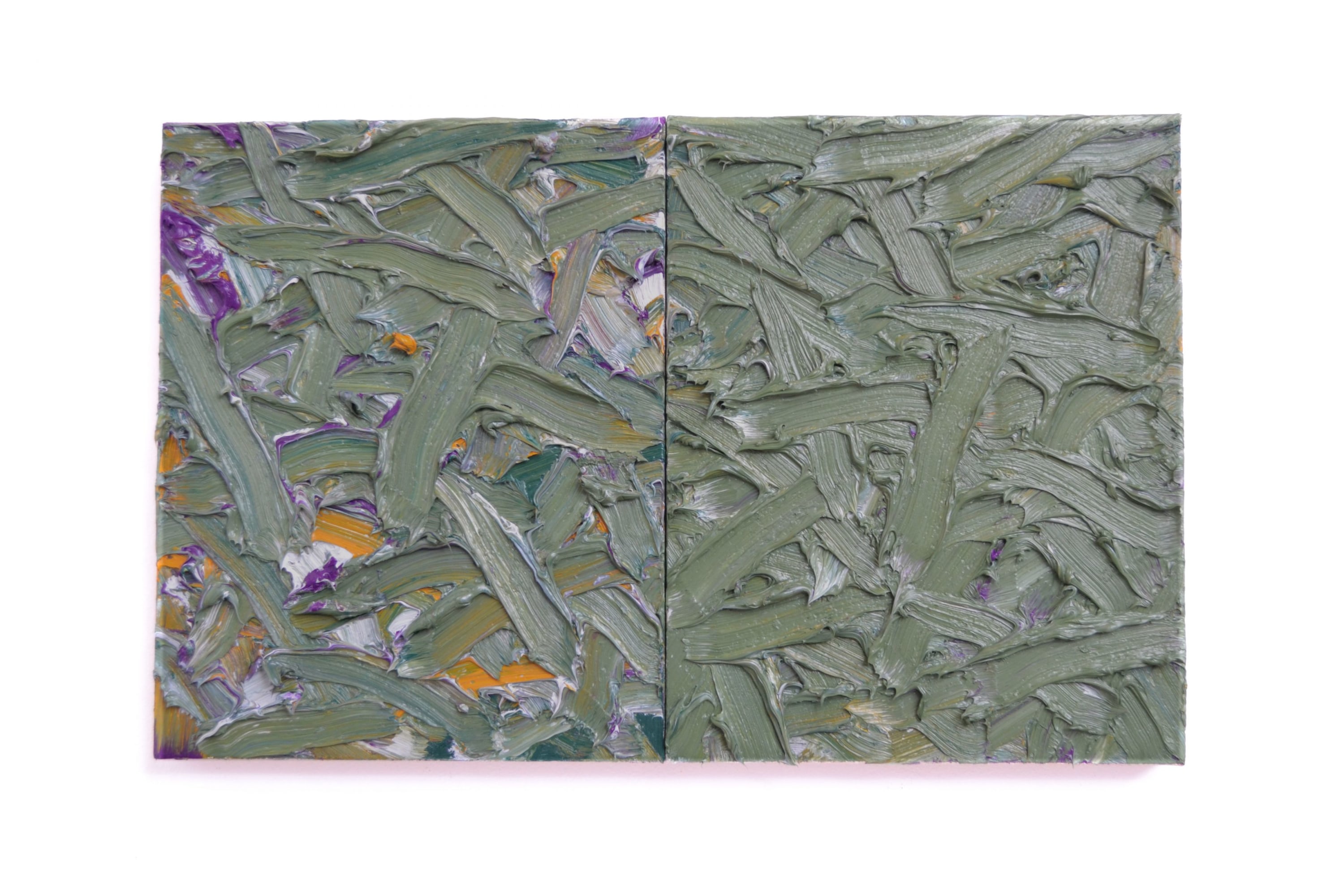 James Hayward Abstract Diptych #40, 2016 Oil on canvas over panel 17 x 27 in (43.2 x 68.6 cm)
