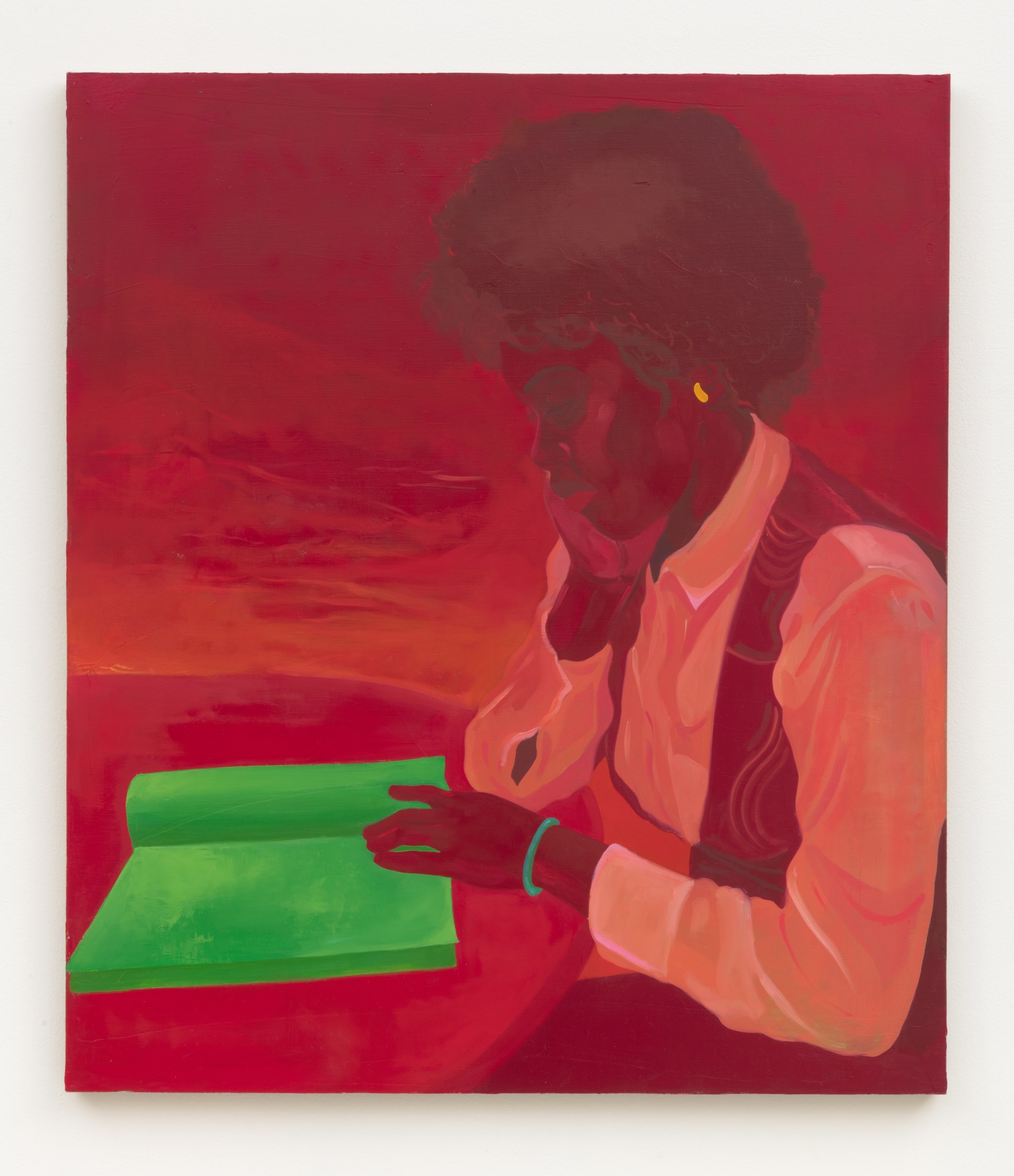 Dominic Chambers, Finding a Peace of Mind, 2021 Oil on linen, 40 x 35 in (101.6 x 88.9 cm)