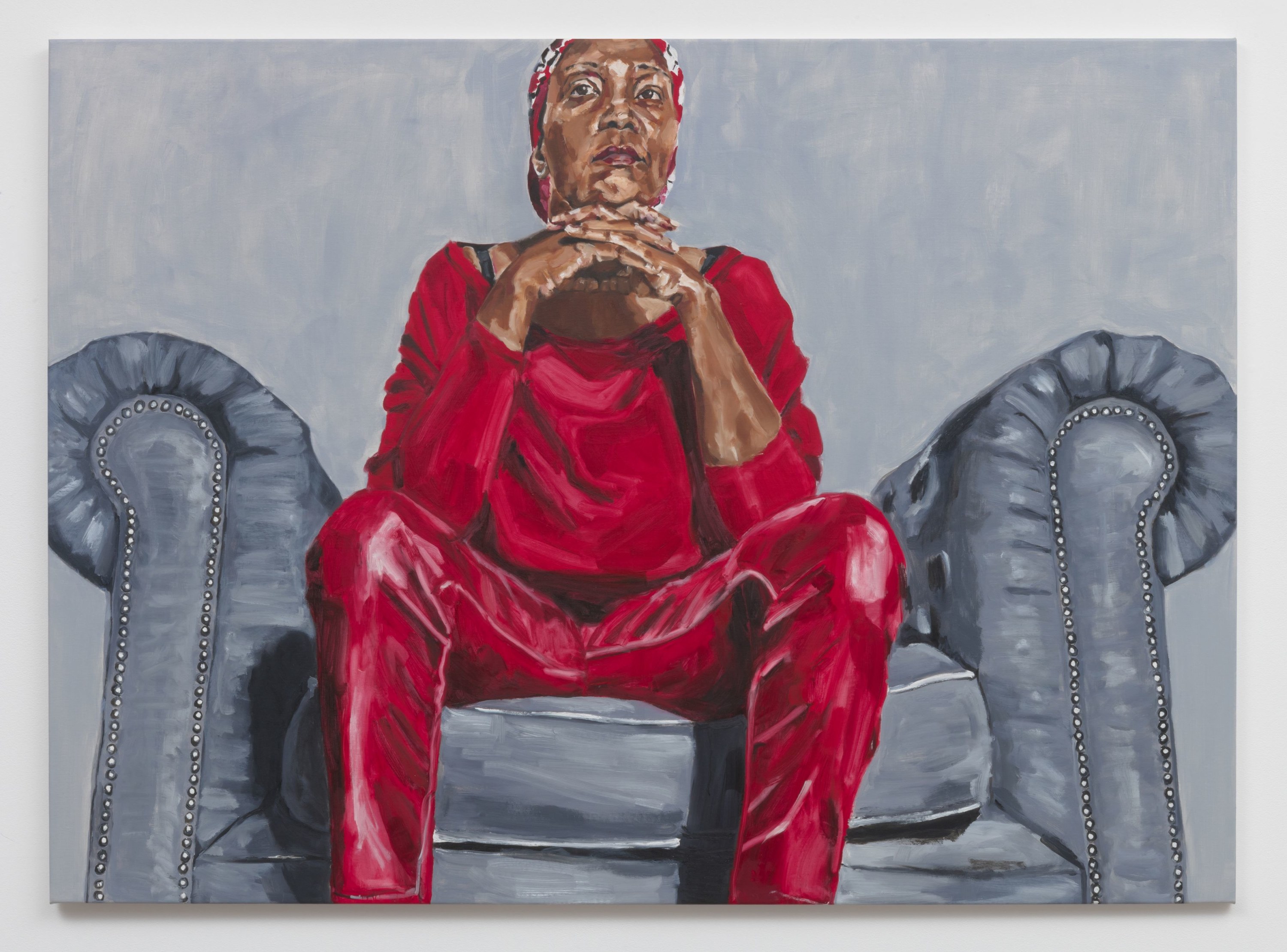 Wangari Mathenge The Cacophony of Silence, 2019 Oil on canvas 55 x 75 in (139.7 x 190.5 cm)