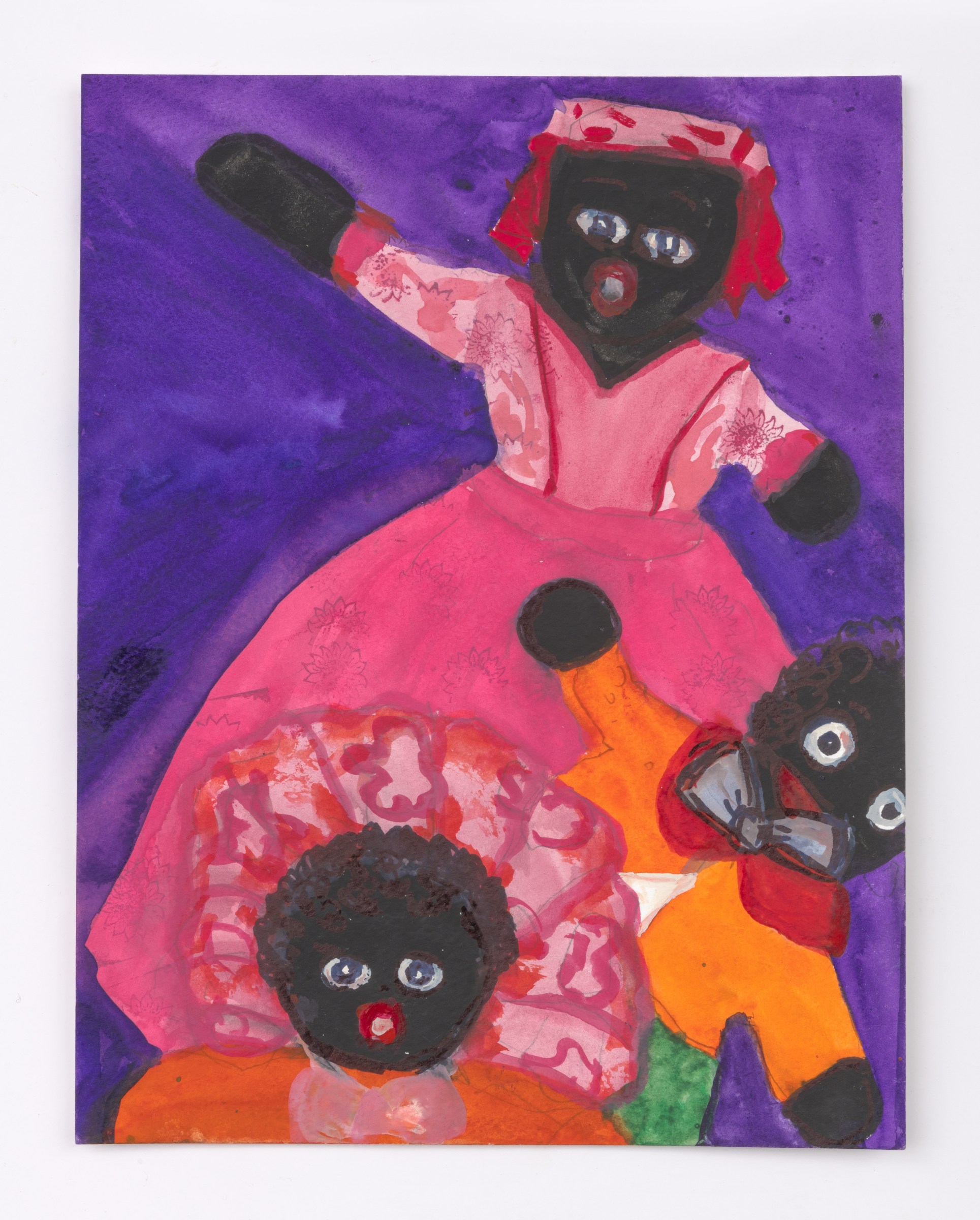 Betye Saar, Female Doll with Two Heads Below, 2020