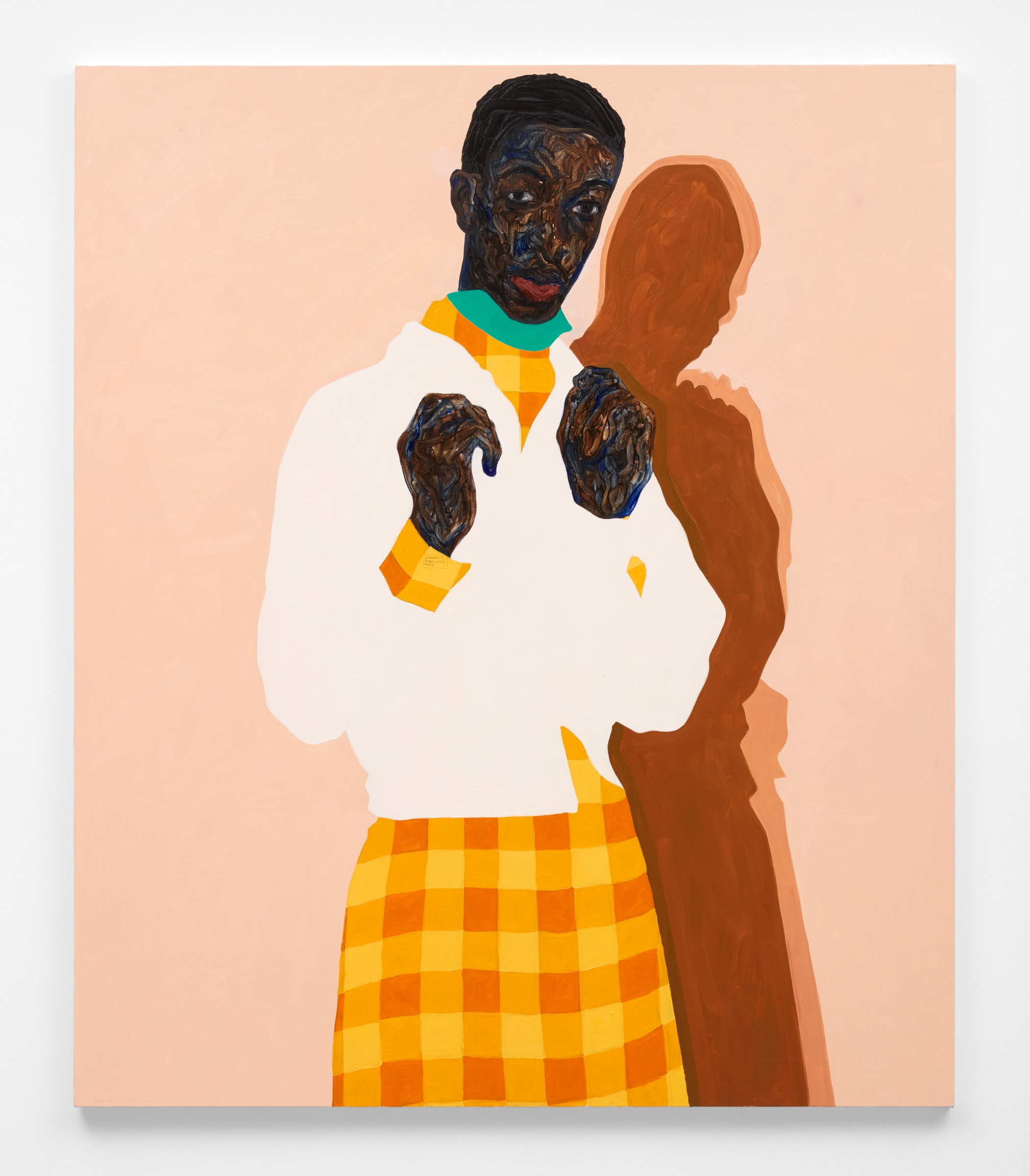 Amoako Boafo, Turquoise Scarf, 2021