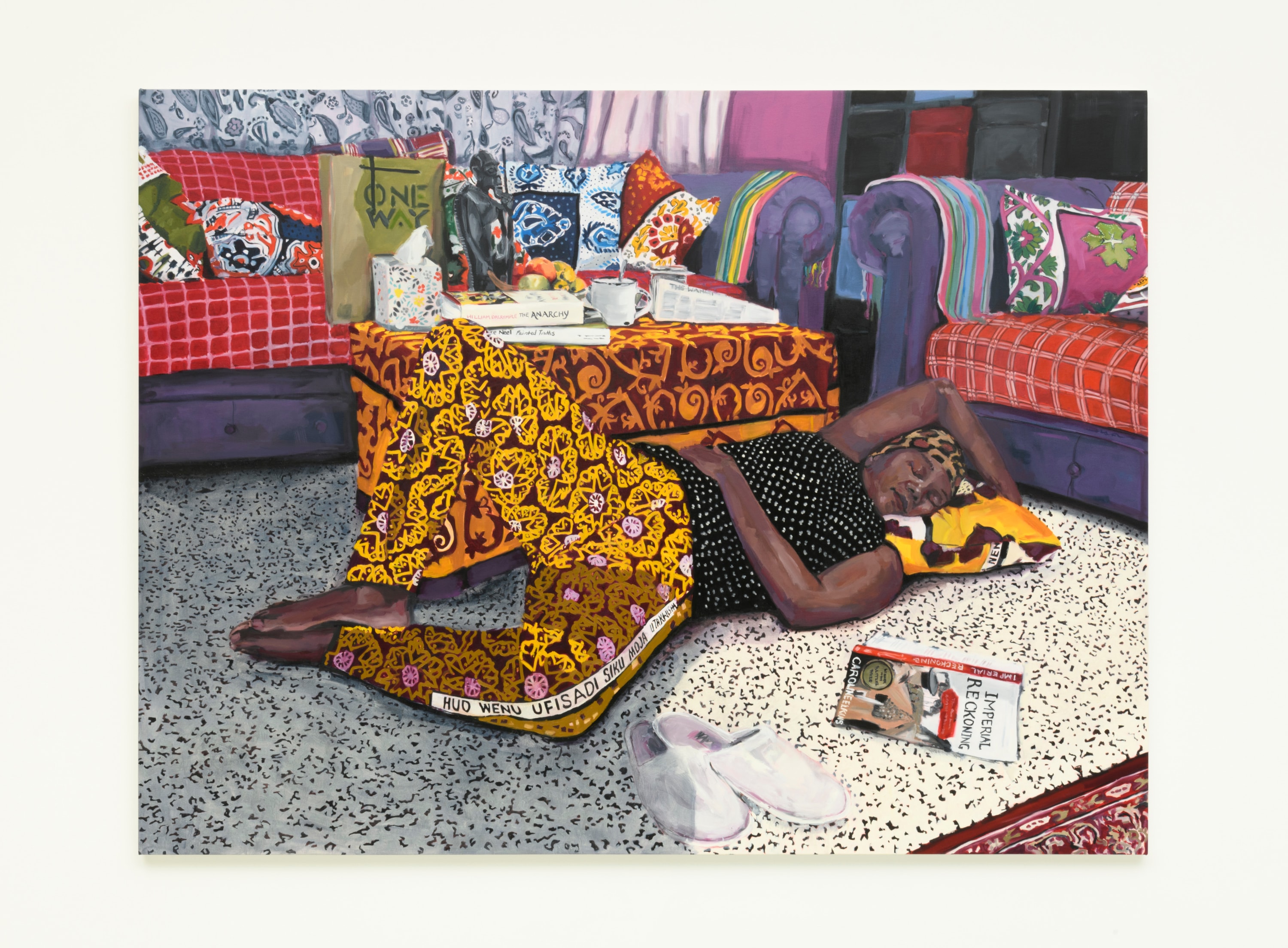 Wangari Mathenge  The Ascendants VI (Imperial Reckoning), 2020  Oil on canvas  68 x 90 in (172.7 x 228.6 cm)