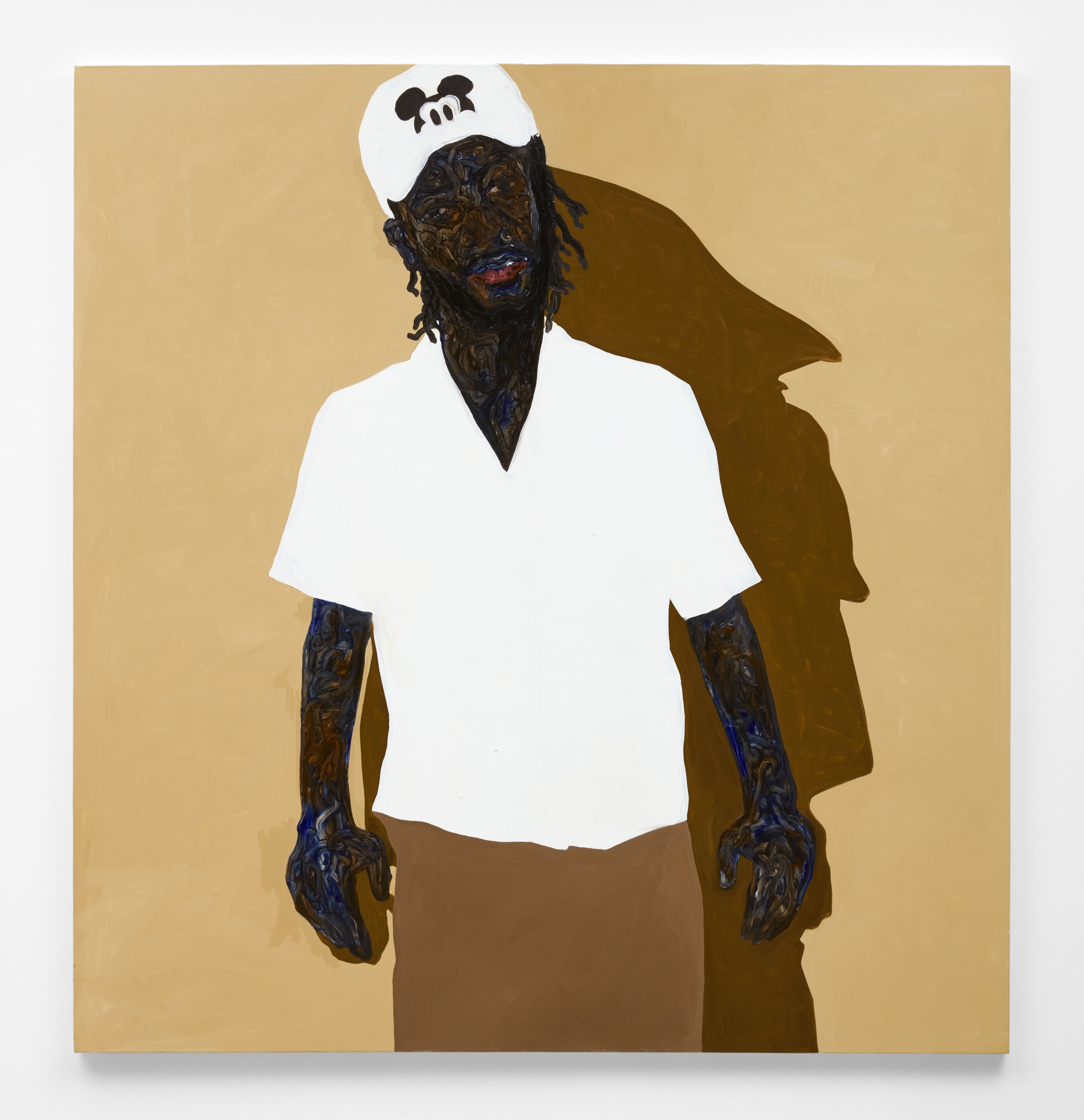 Amoako Boafo, Self Portrait - Mickey Mouse Cap, 2021