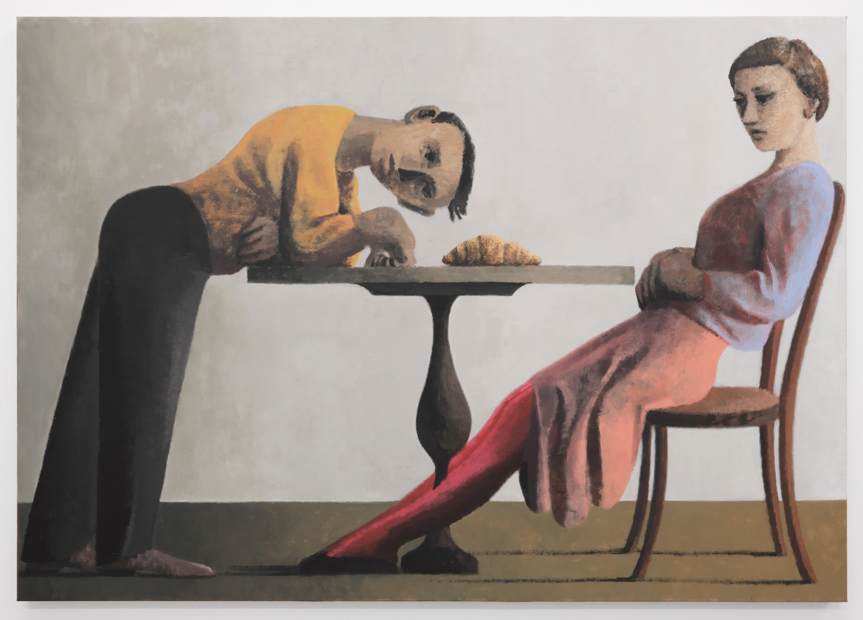 Lenz Geerk The Croissant, 2019 Acrylic on canvas 31.5 x 45.28 in (80 x 115 cm)