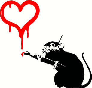 Banksy (b. 1974)  Love Rat, 2004