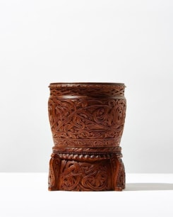 Carved Wooden Vase